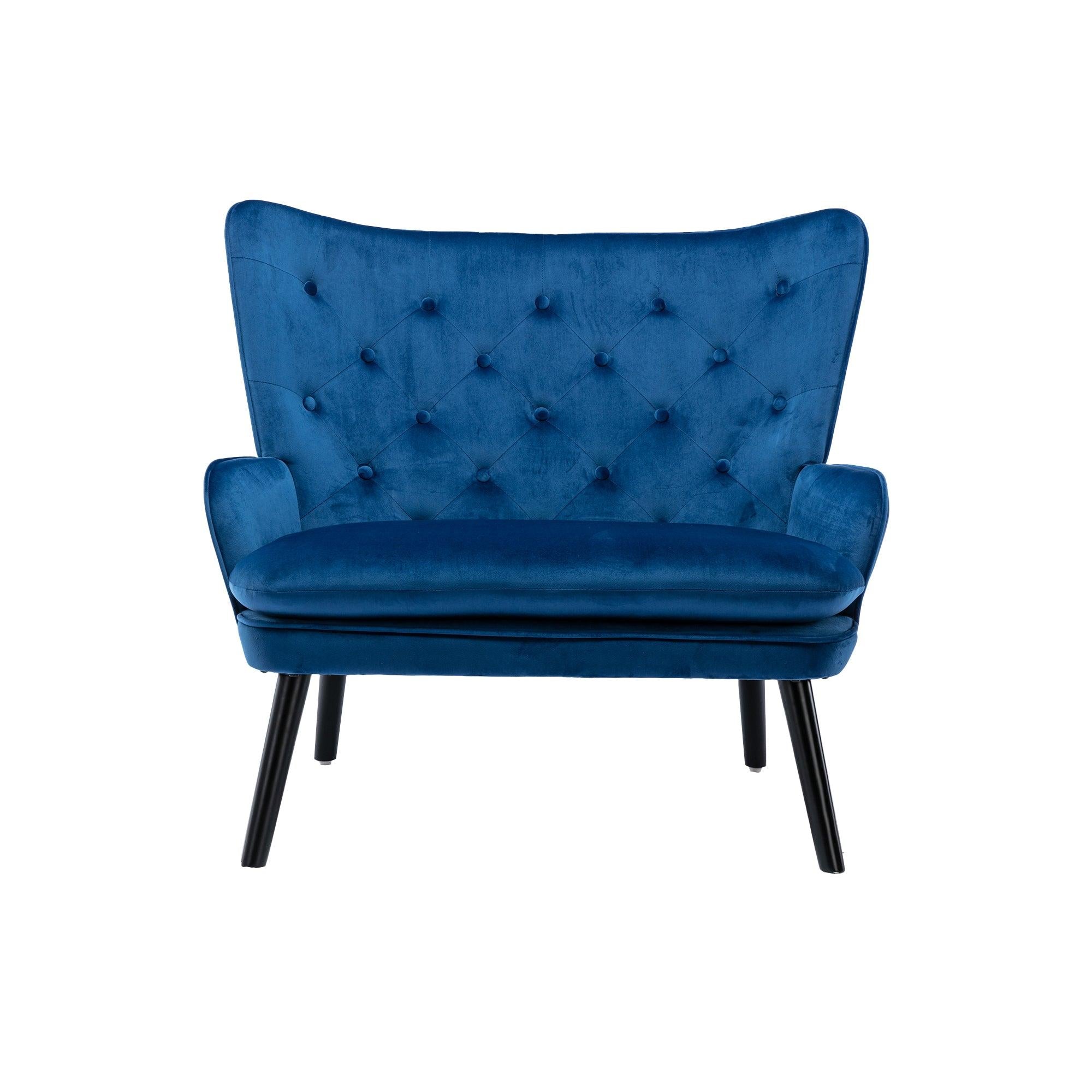 High Back Accent Chair .Comfortable Loveseat Fabric Padded Seat .Modern High Back Arm-sofa