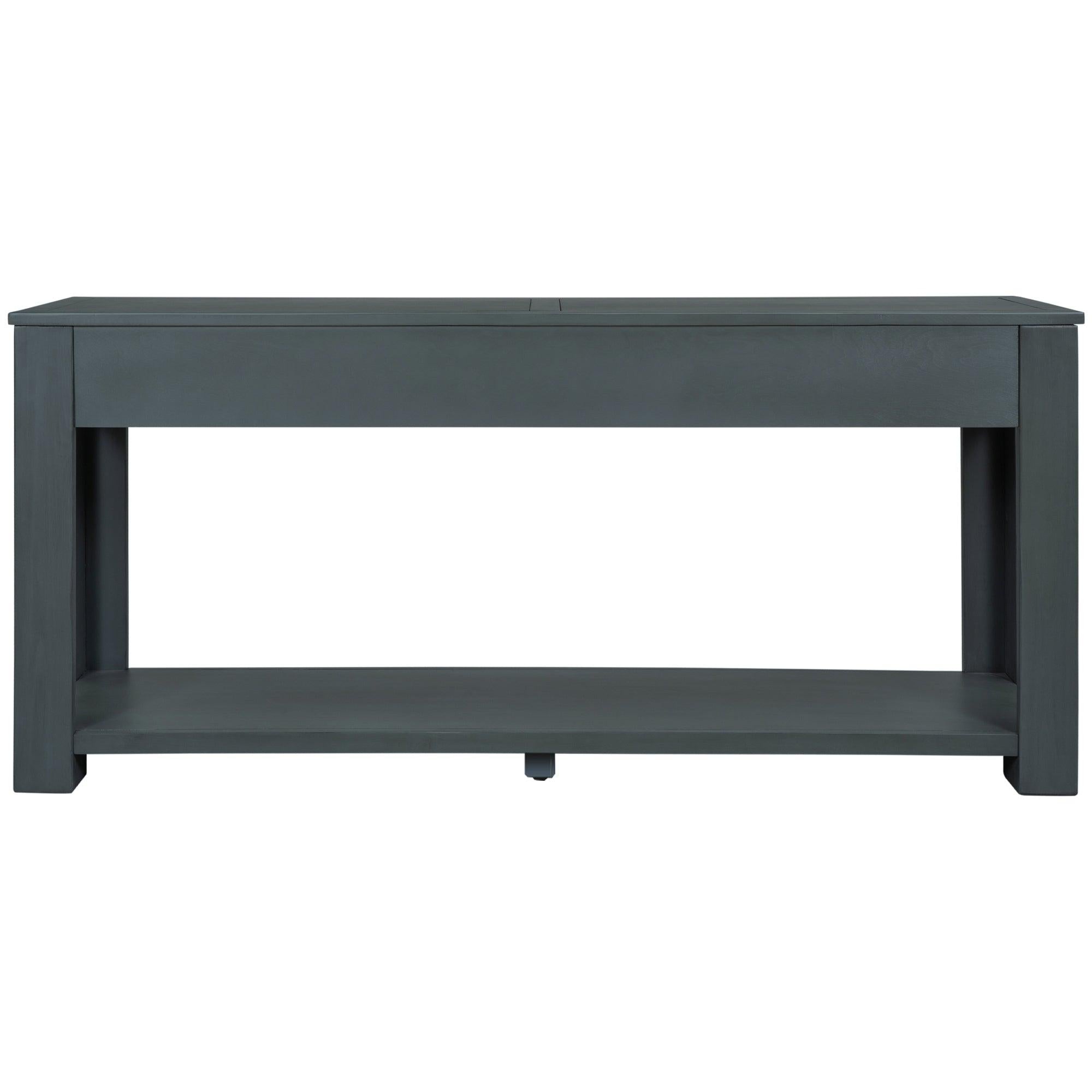 Console Table/Sofa Table withStorage Drawers and Bottom Shelf for Entryway Hallway (Navy)