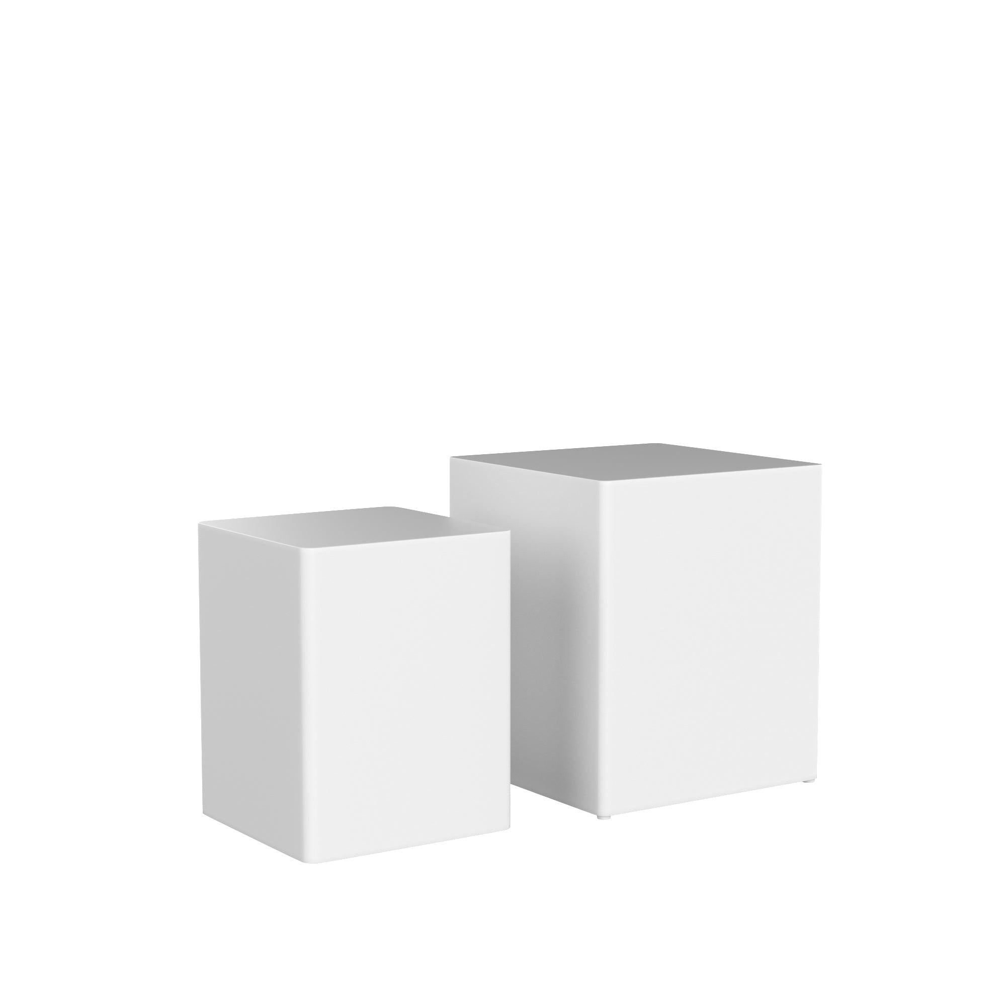 Upgrade MDF Nesting table/side table/coffee table/end table for living room,office,bedroom White，set of 2