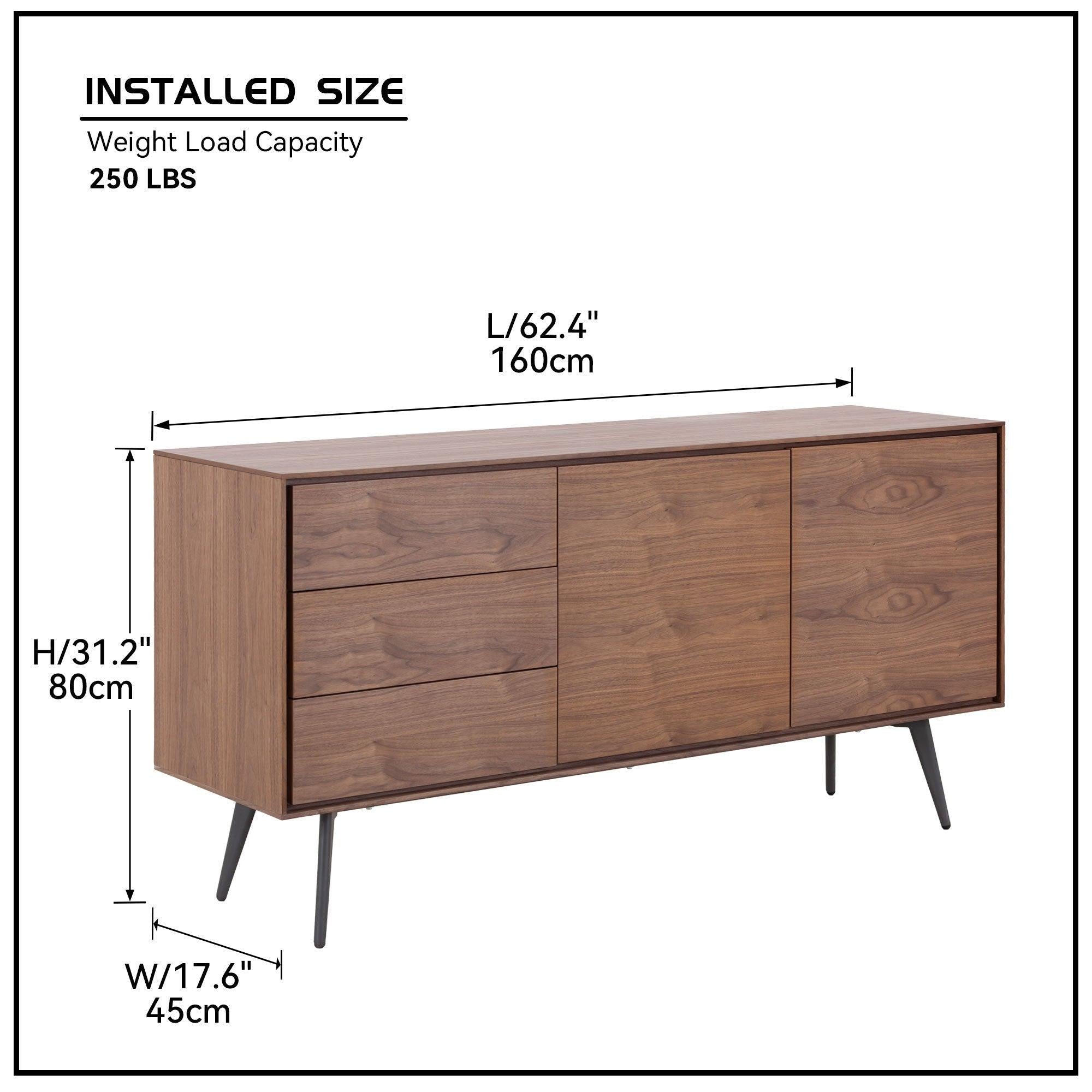 Modern Sideboard , Buffet Cabinet,Storage Cabinet, TV Stand  Anti-Topple Design, and Large Countertop