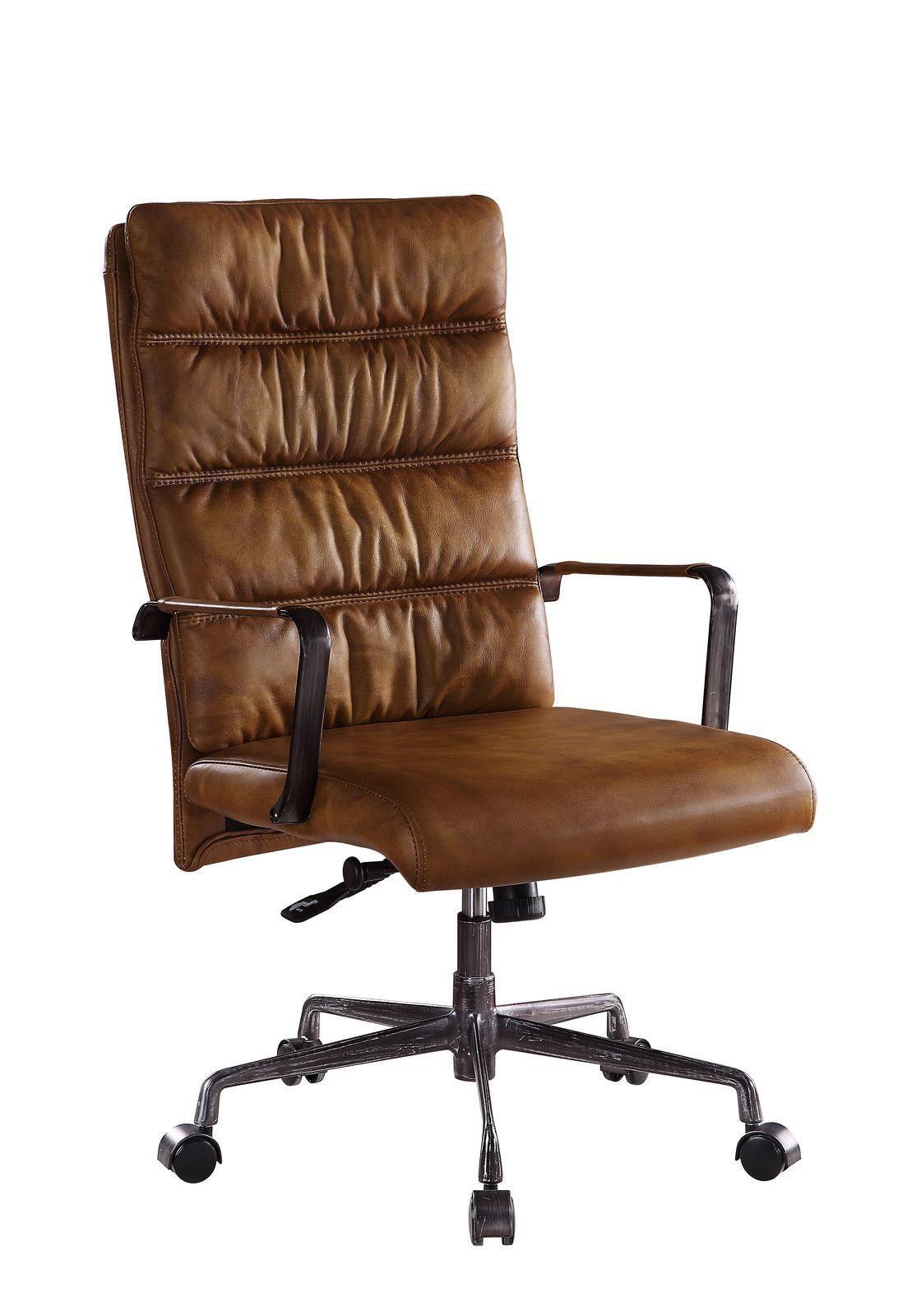 ACME Jairo Office Chair, Sahara Top Grain Leather 92566