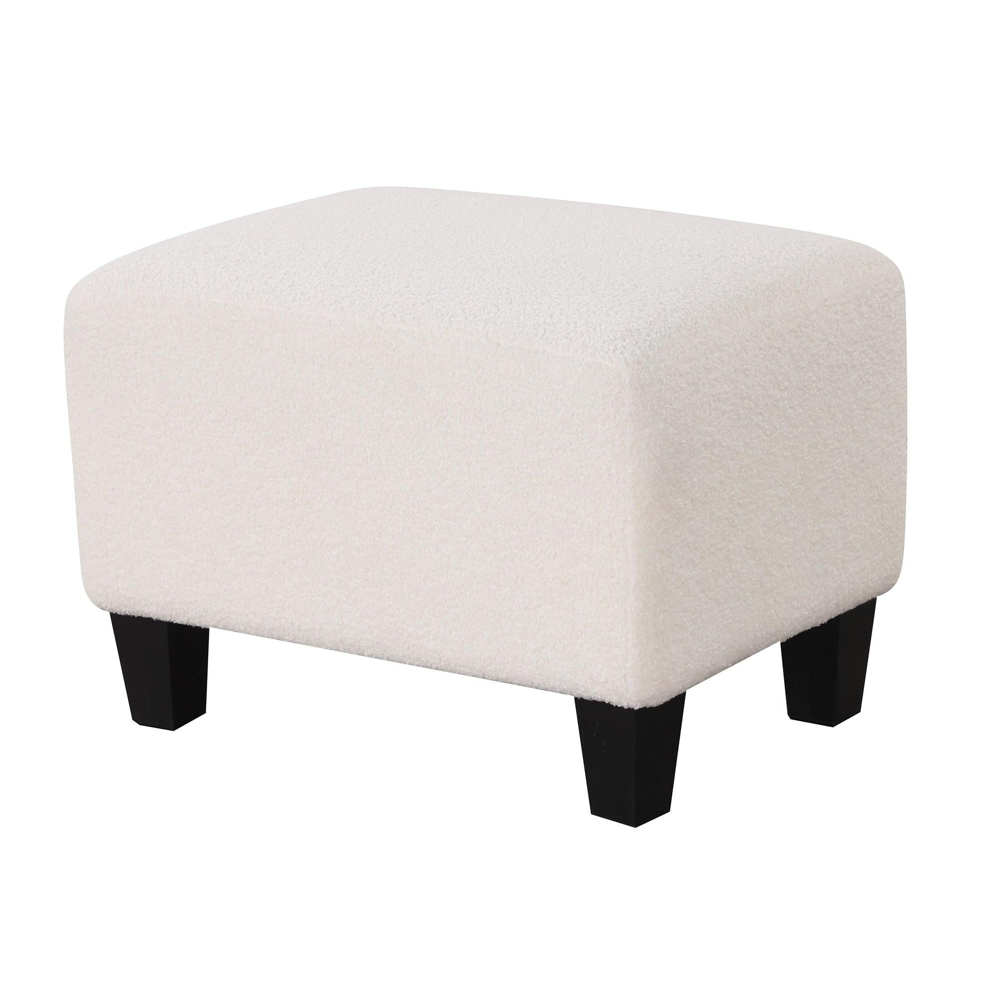 Swivel Accent Chair with Ottoman, Teddy Short Plush Particle Velvet Armchair,360 Degree Swivel Barrel Chair with footstool for Living Room, Hotel, Bedroom, Office, Lounge,White