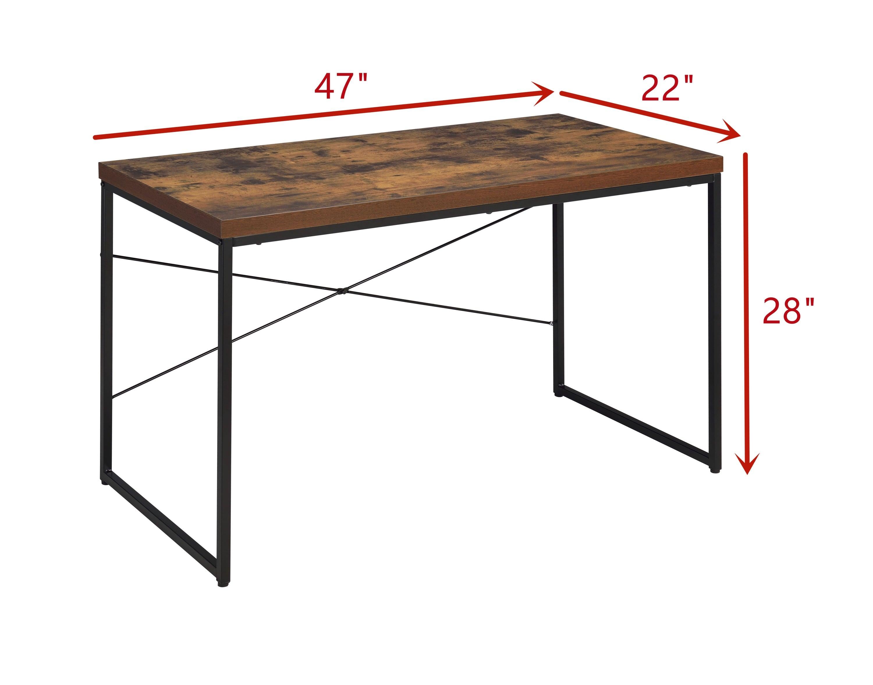 ACME Bob Desk in Weathered Oak & Black 92396