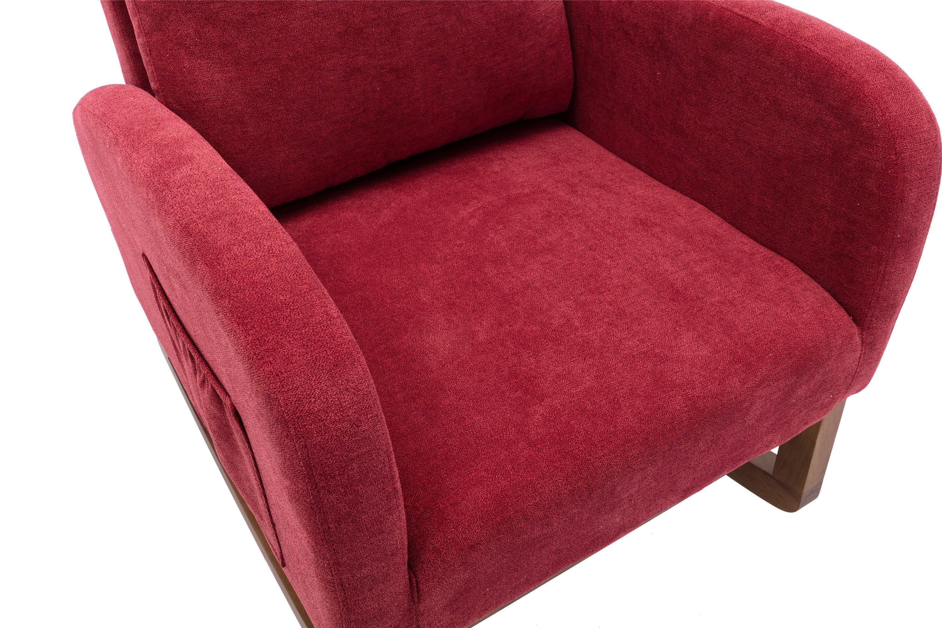 living  room Comfortable  rocking chair  living room chair  Red