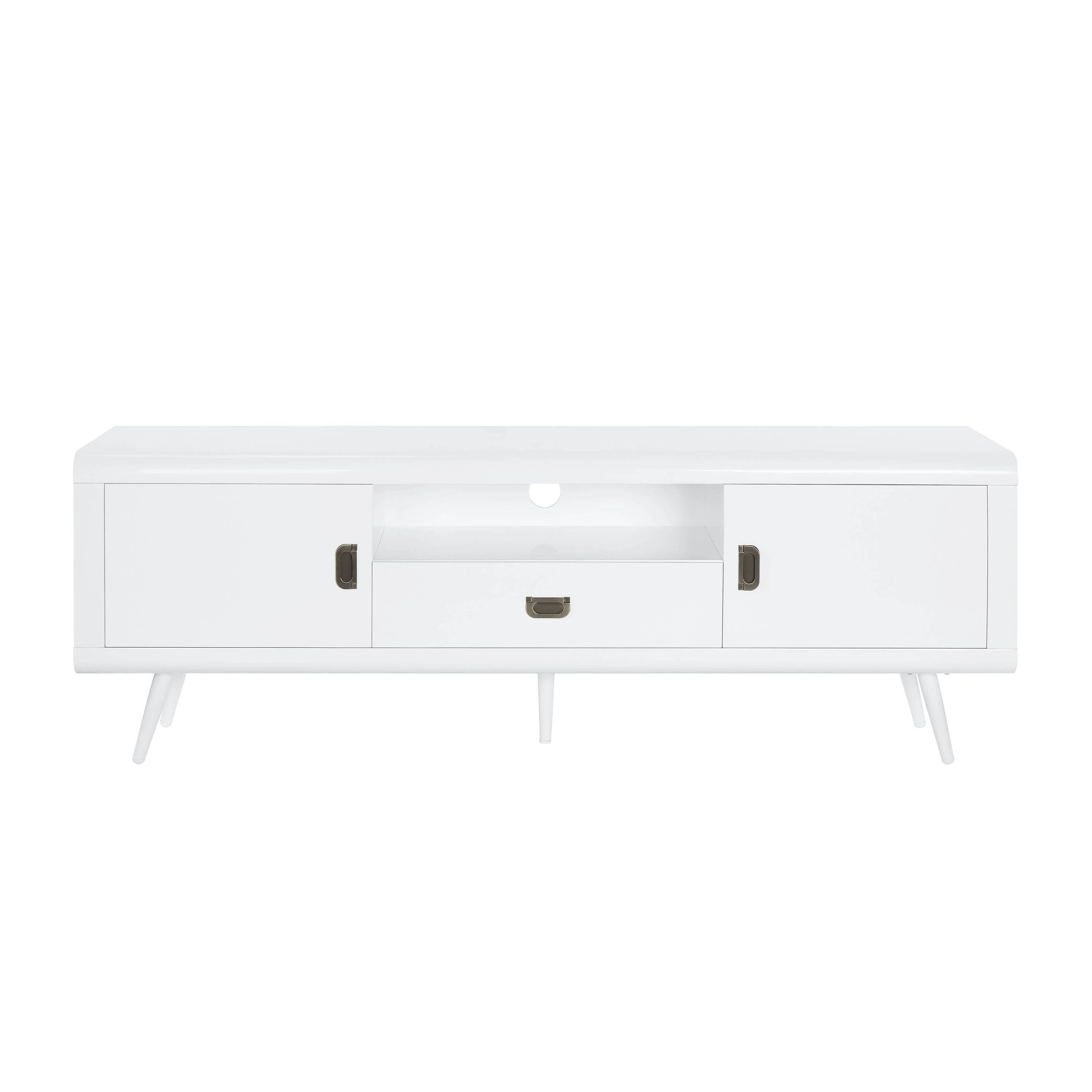 ACME Pagan TV Stand in White High Gloss Finish LV00745