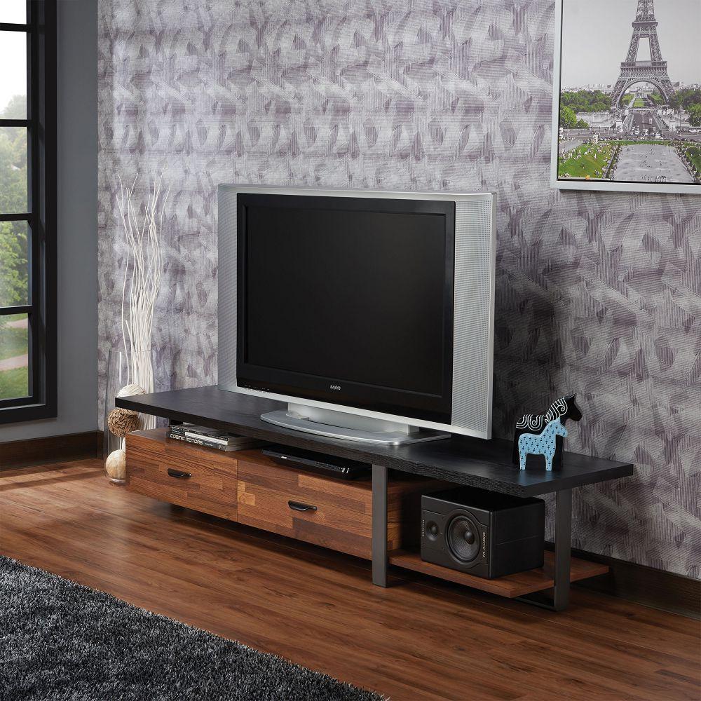 ACME Elling TV Stand in Walnut & Black 91235 image