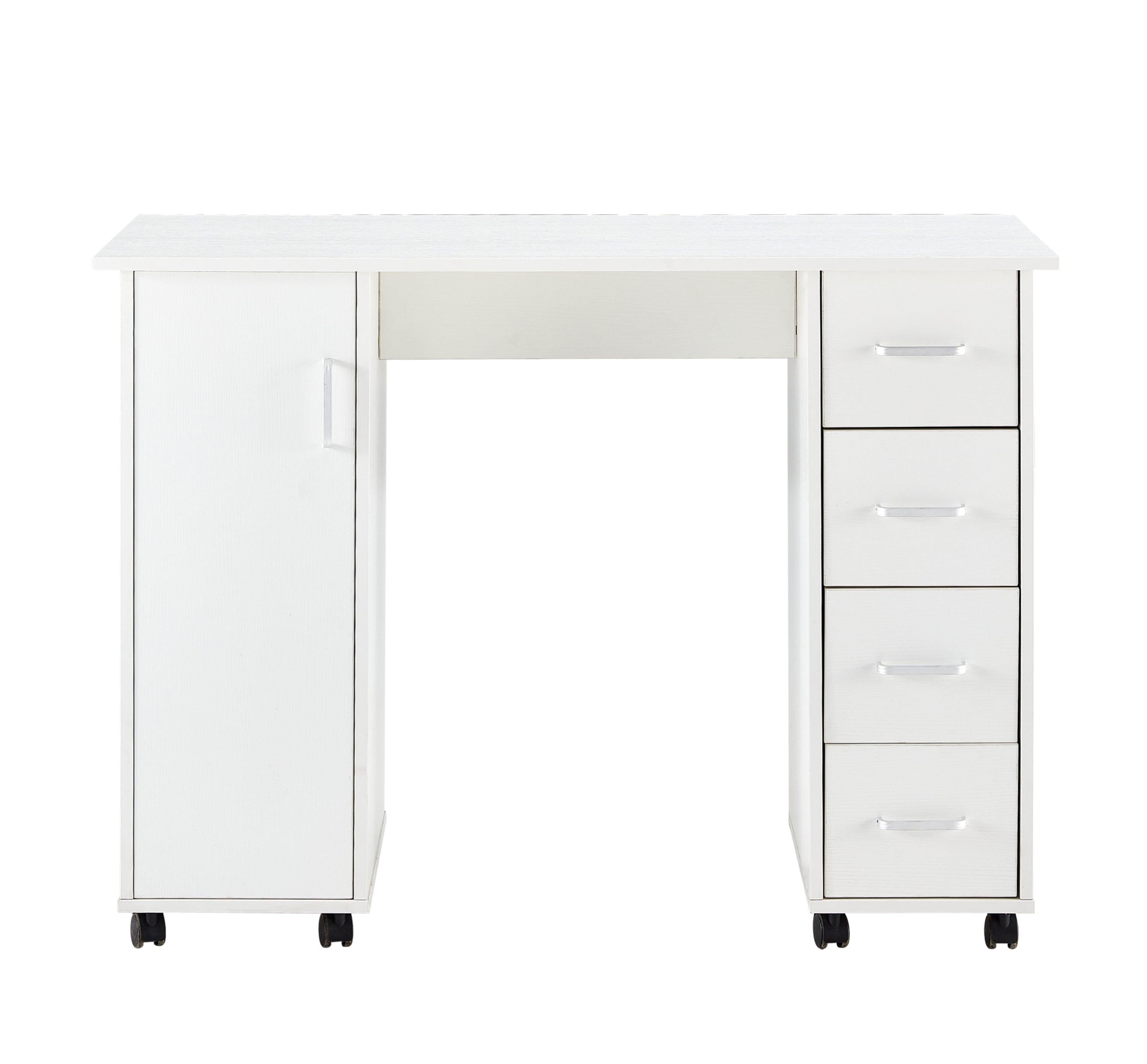 Home Office Computer Desk Table with Drawers White 41.73‘’L 17.72''W 31.5''H