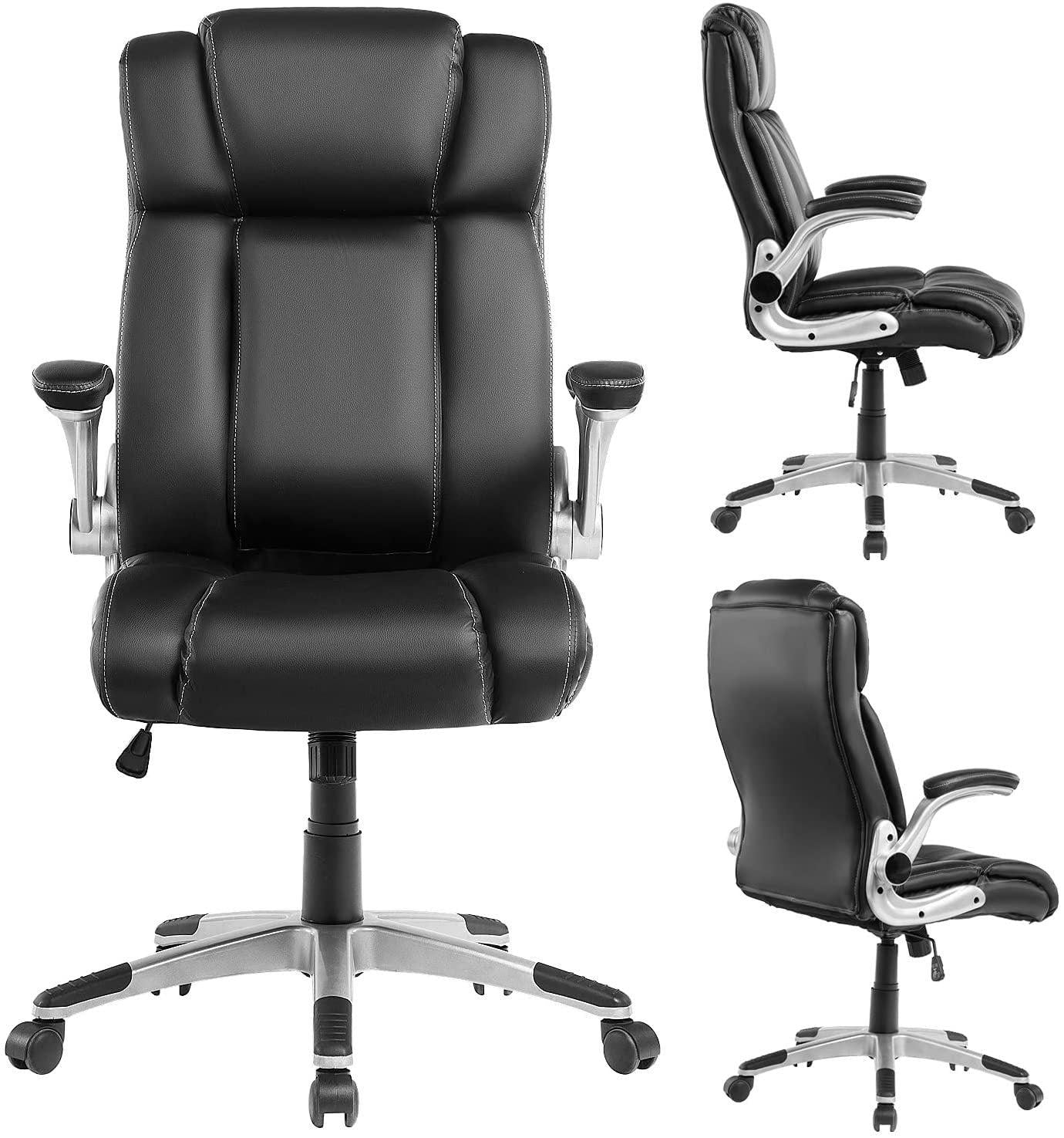 Adjustable rotary office executive chair/PU leather