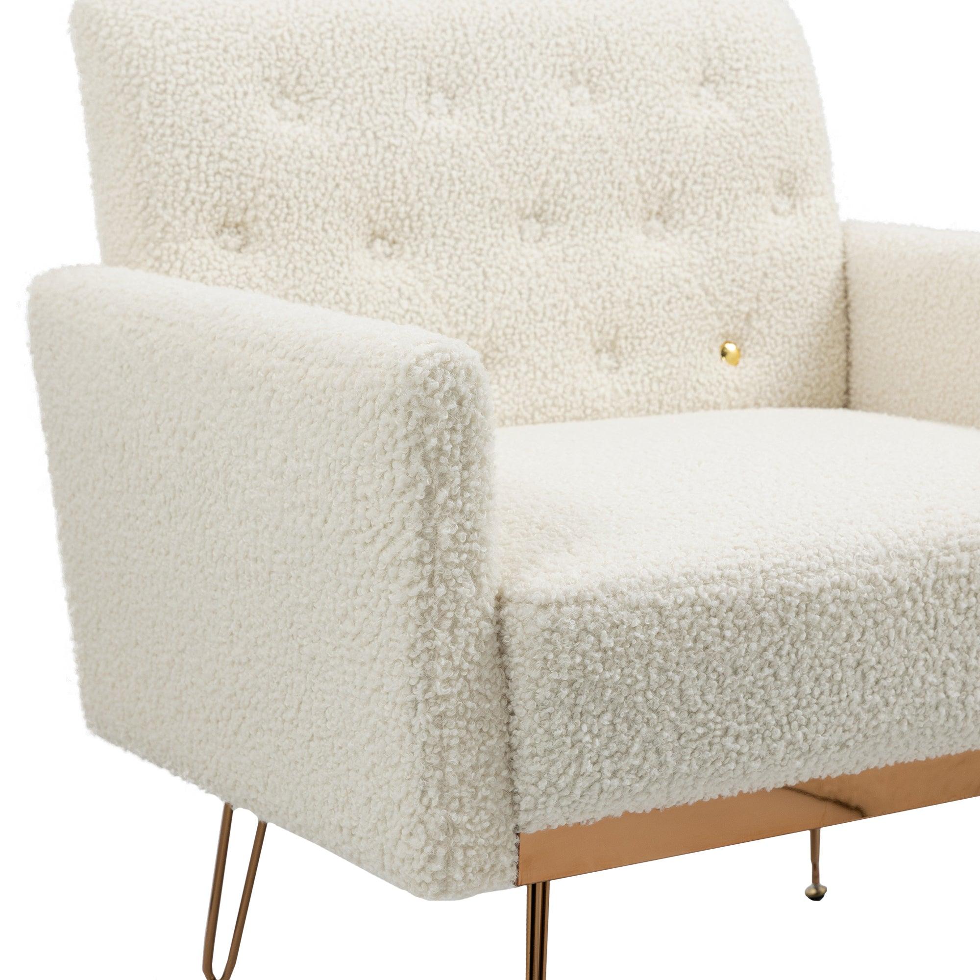 Accent  Chair  ,leisure single sofa  with Rose Golden  feet