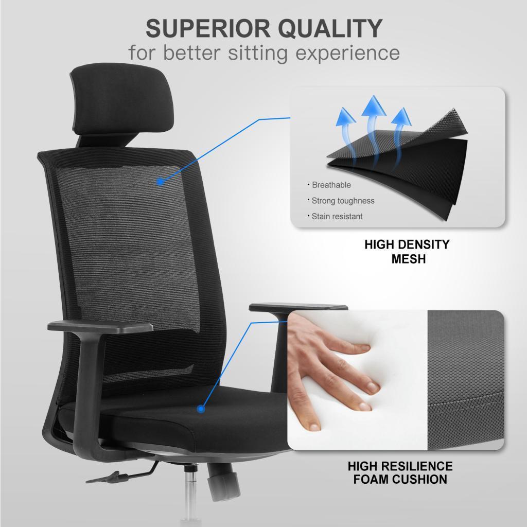 Height adjustable/pressure resistant/breathable office net chair