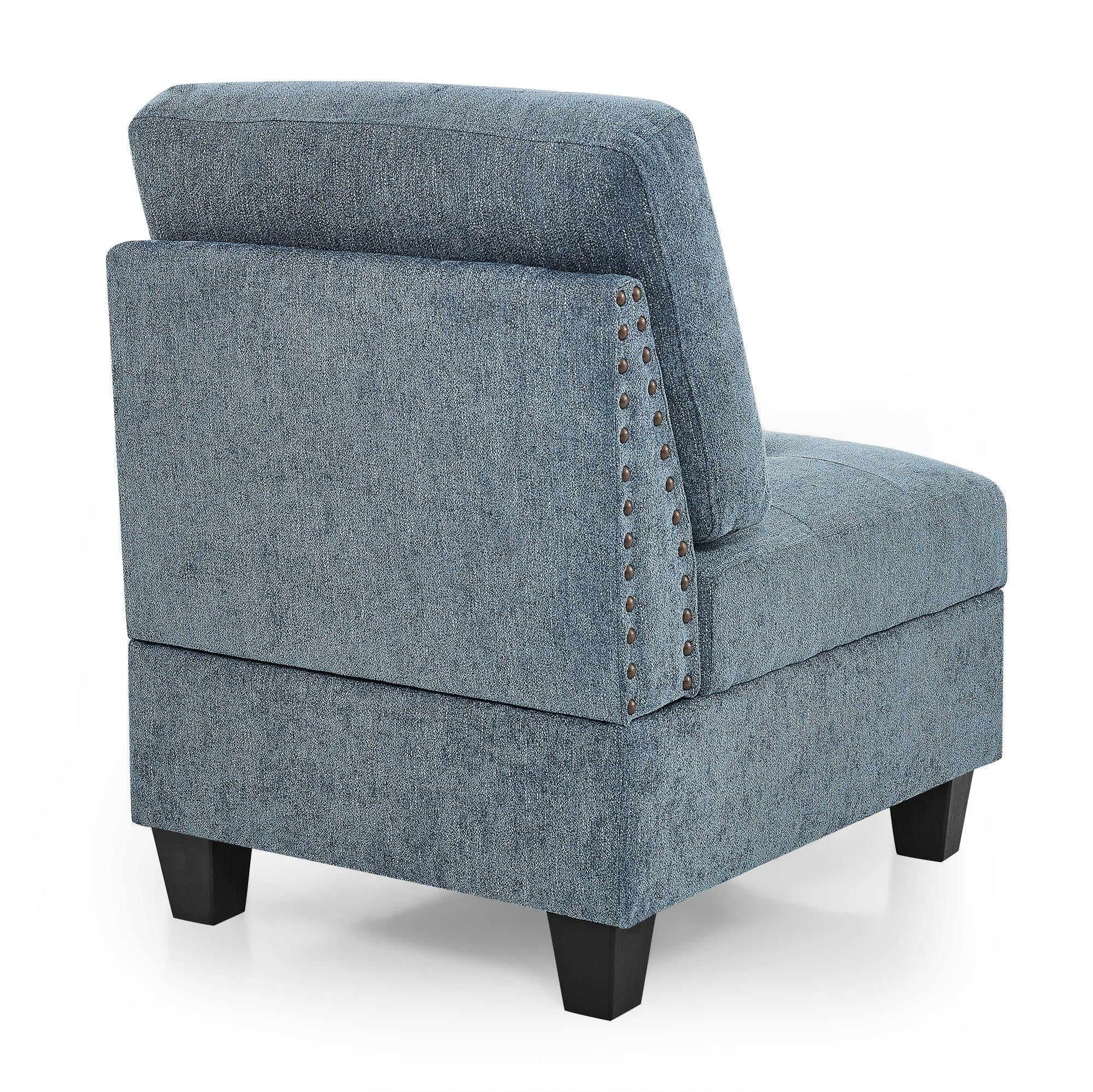 Single Chair  for Modular Sectional，Navy（26.5“x31.5”x36“）