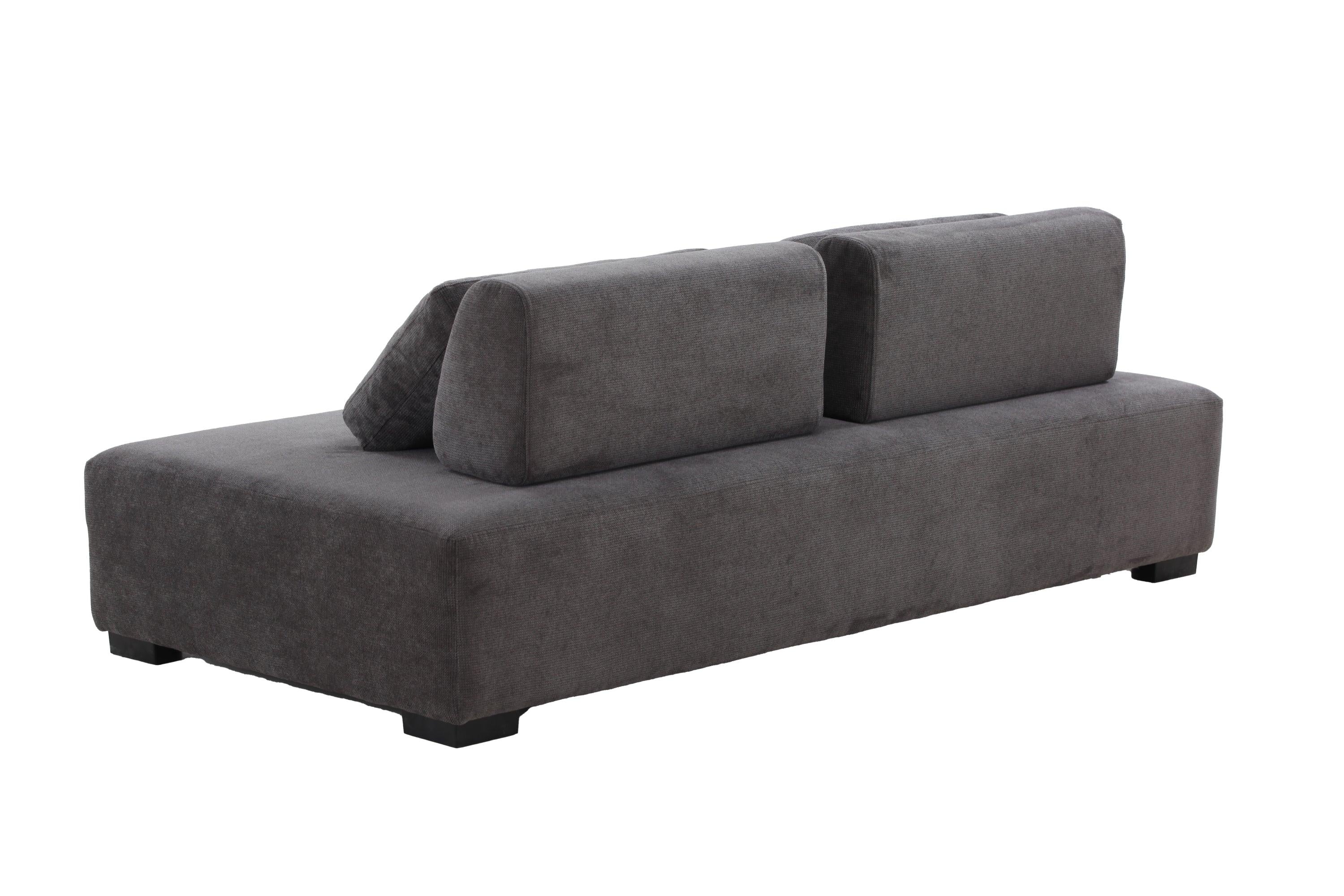 85.4'' Minimalist Sofa 3-Seater Couch for Apartment, Business Lounge, Waiting Area, Hotel Lobby Grey