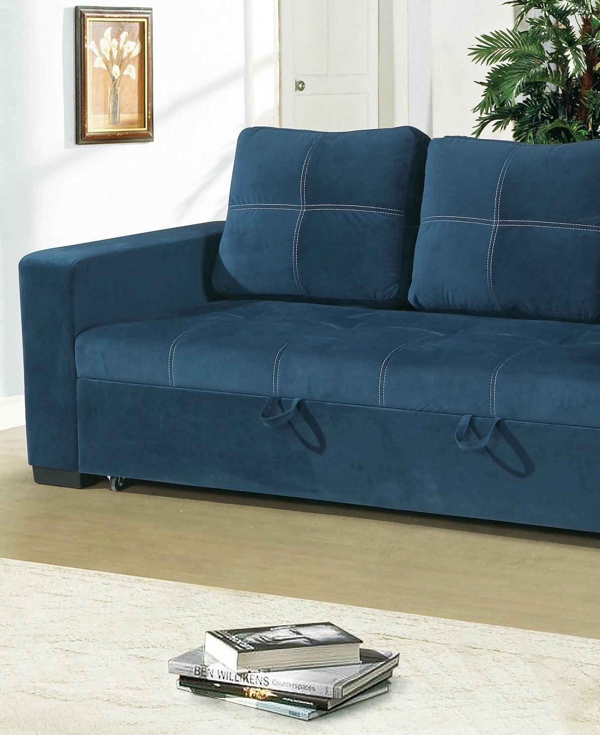 Navy Couch - Convertible Sofa F6531