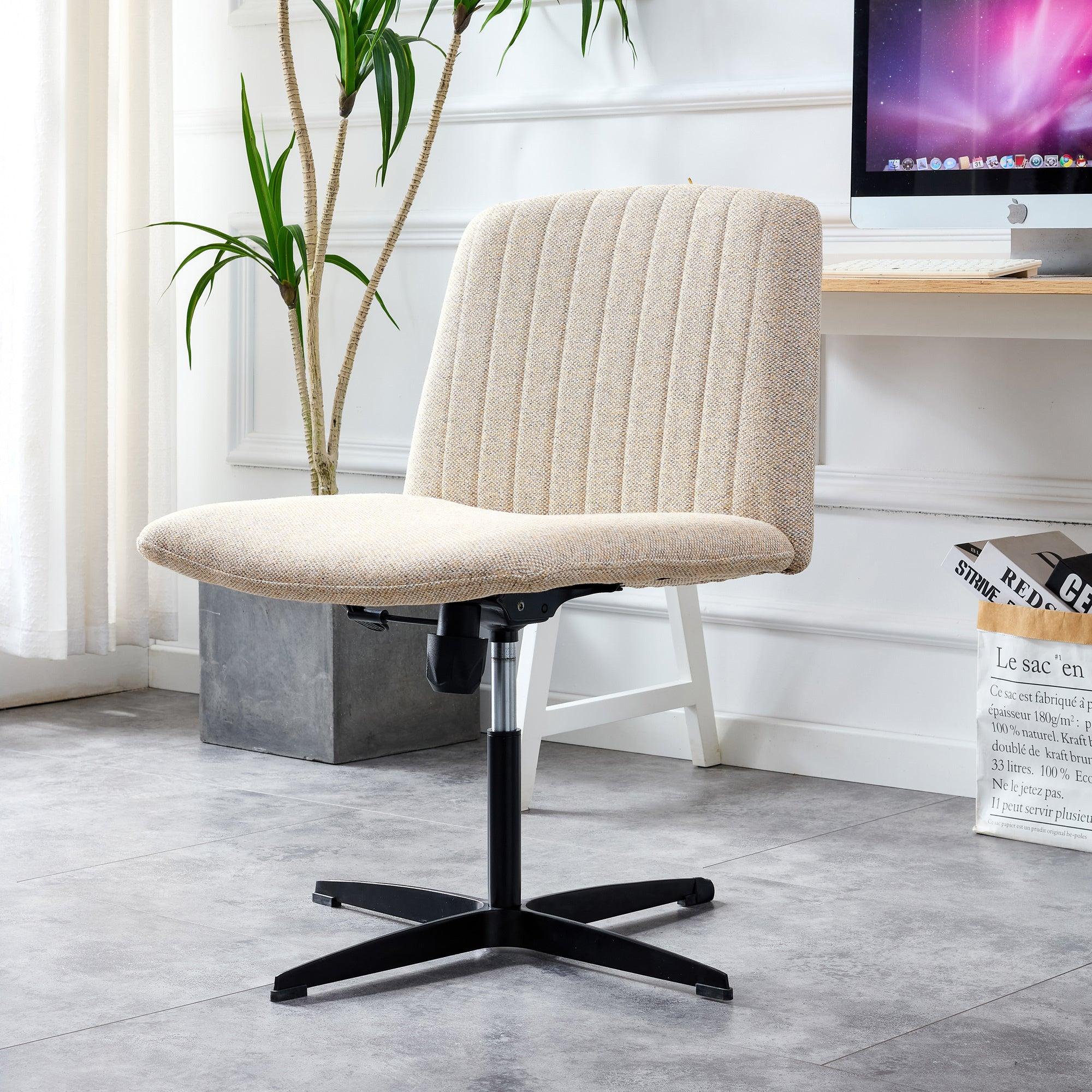 Fabric Material. Home Computer Chair Office Chair Adjustable 360 ° Swivel Cushion Chair With Black Foot Swivel Chair Makeup Chair Study Desk Chair. No Wheels