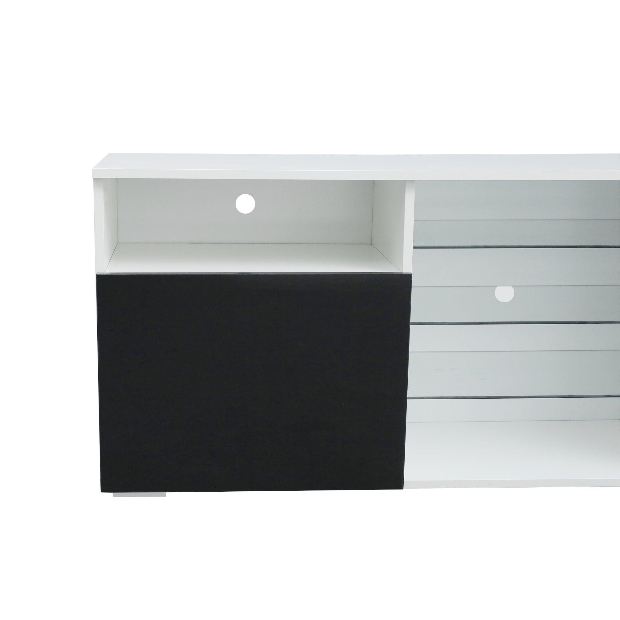 TV Stand High Gloss DoorsModern TV Stand LED(White/Black)