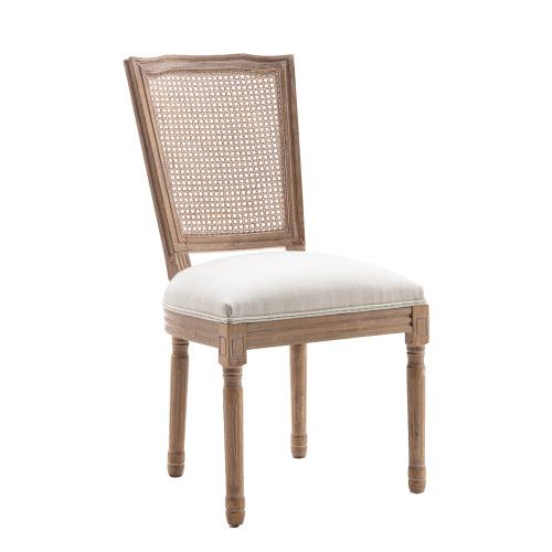 Upholstered Fabrice French Dining Chair,Set of 2,Beige