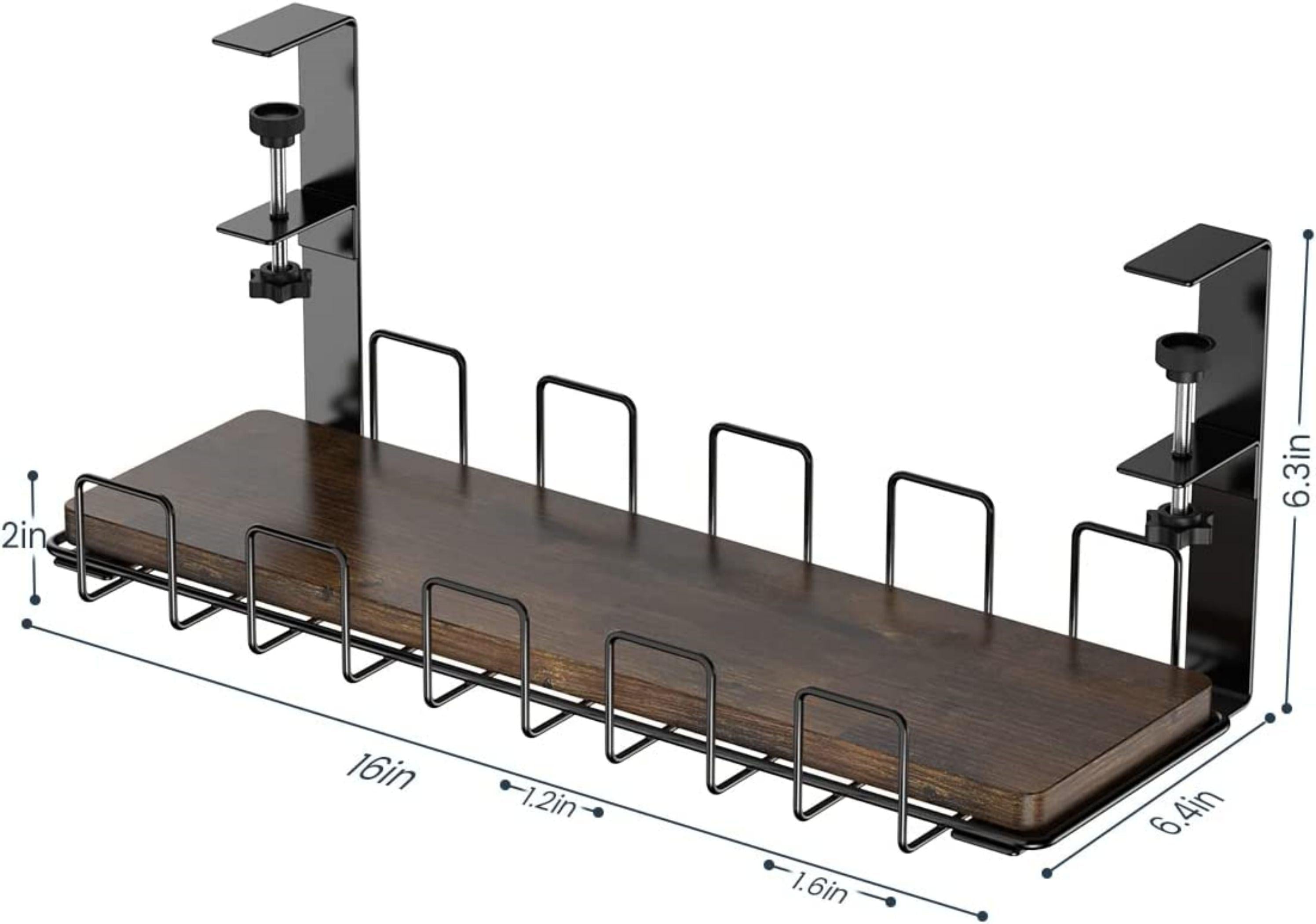 Under Desk WireStorage Rack Under Desk Cable Organizer Wire Cable Tray image