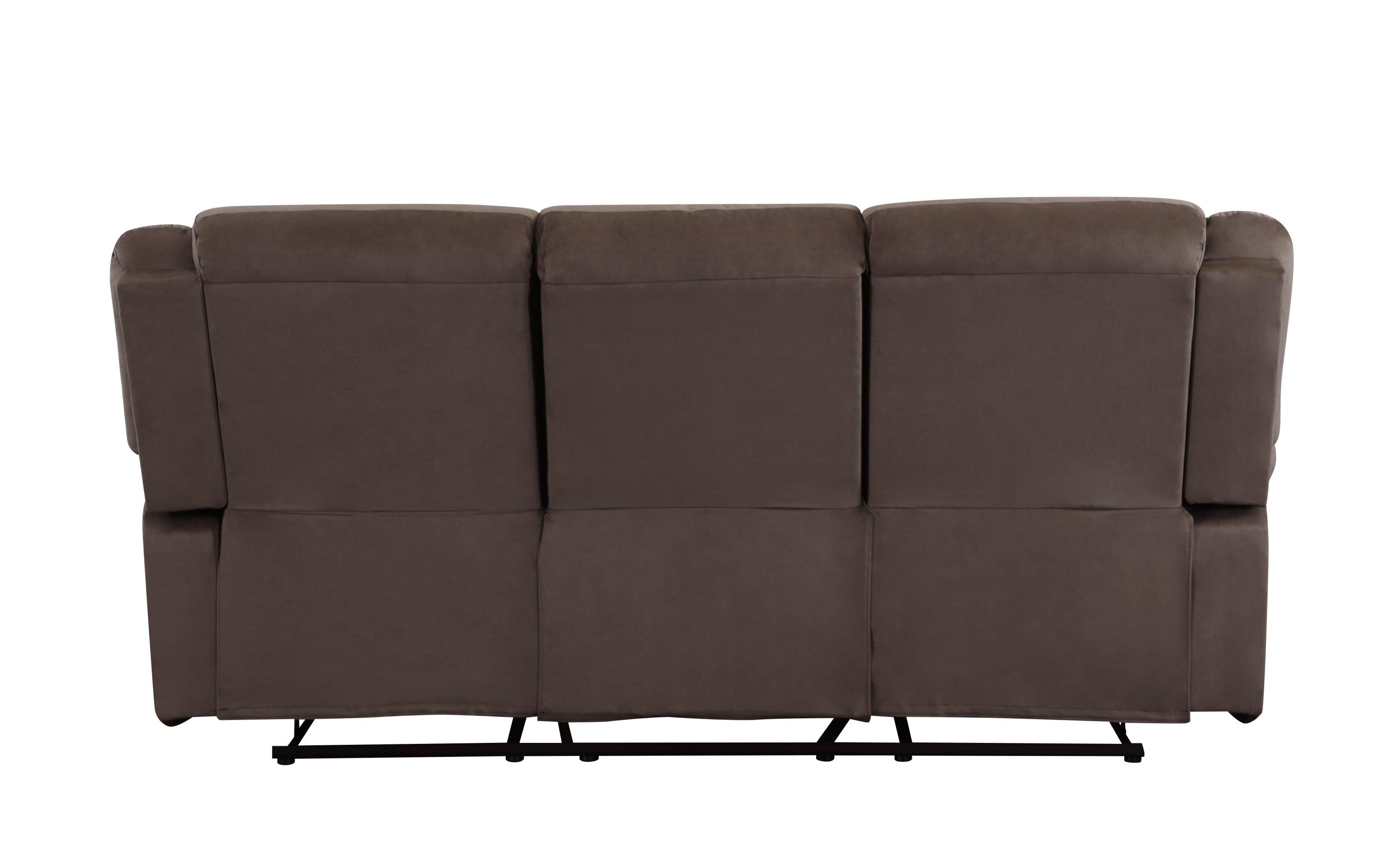 Global United Transitional Microfiber Fabric Upholstered Sofa