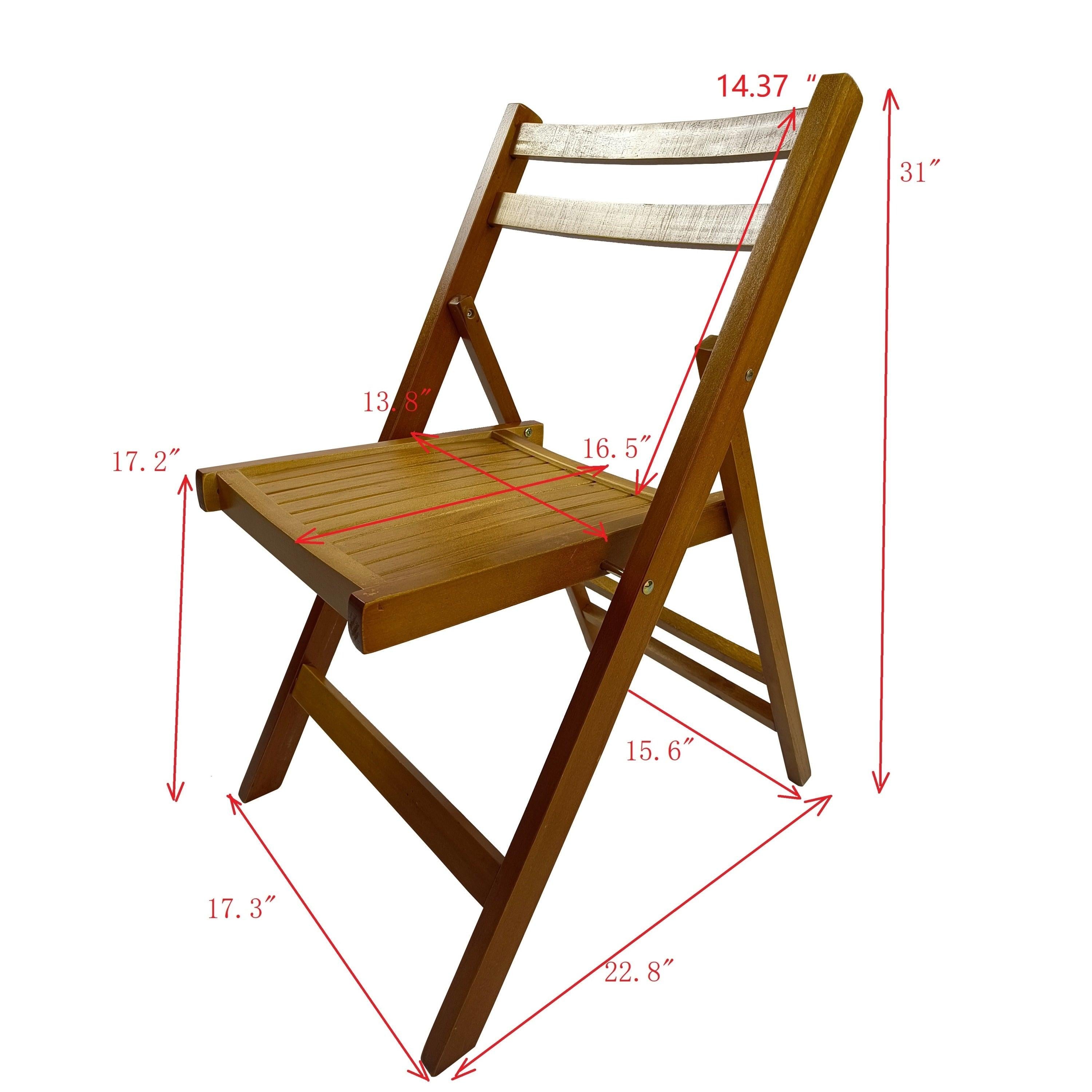 Furniture Slatted Wood Folding Special Event Chair - Honey color, Set of 4 ，FOLDING CHAIR, FOLDABLE STYLE