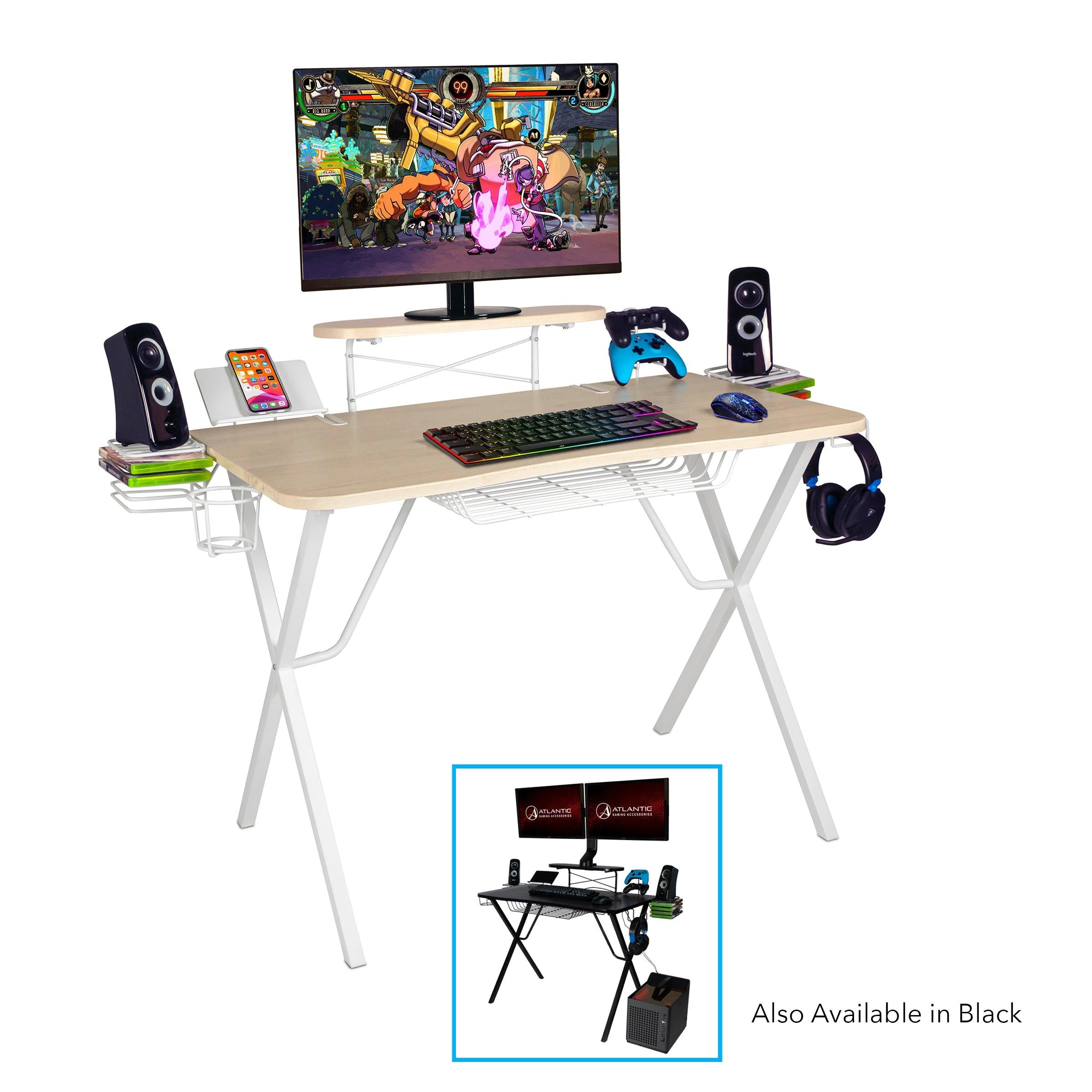 Atlantic Gaming Desk Pro - White