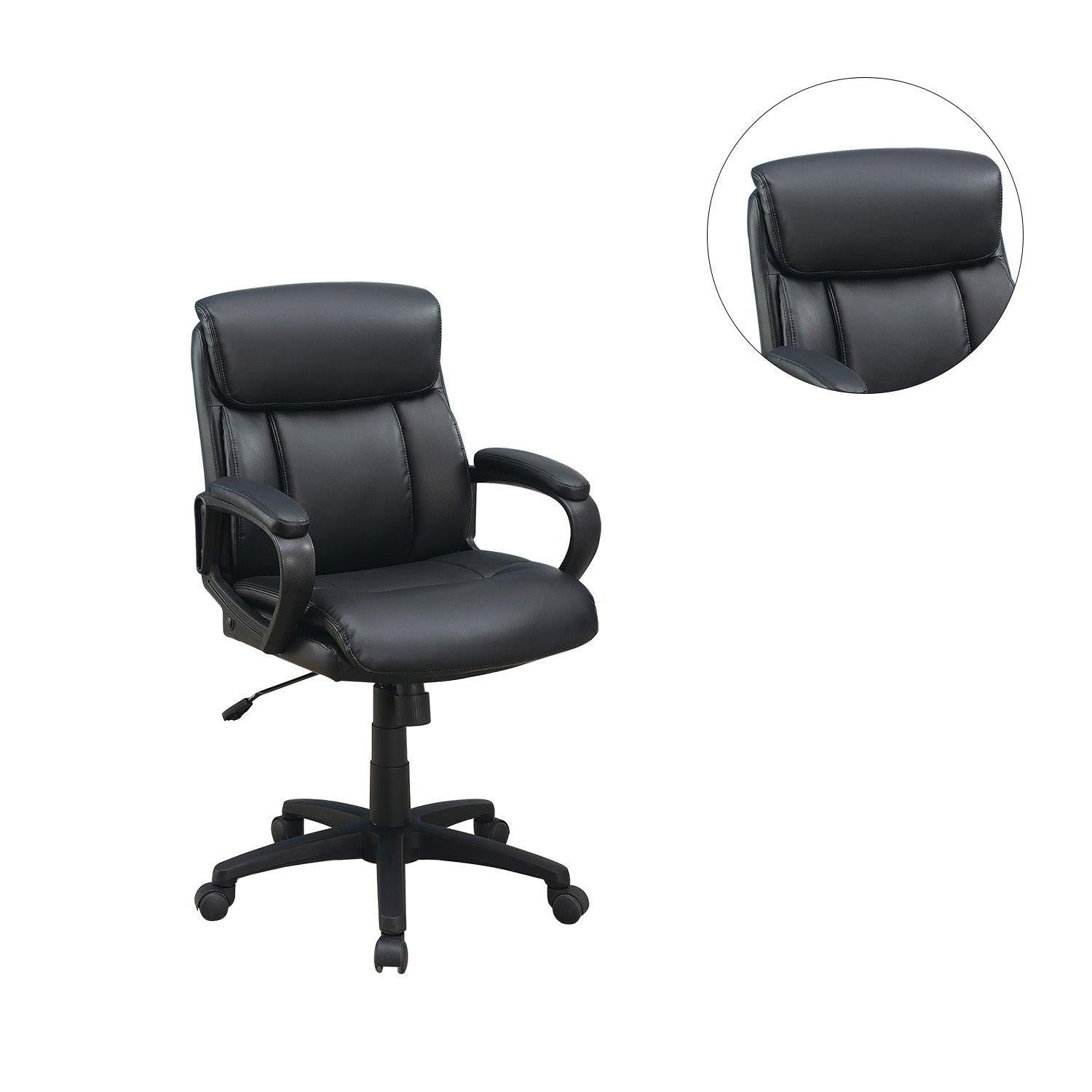 Standard Back Upholstered Office Chair, Black