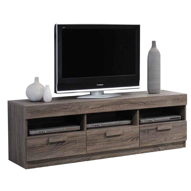 ACME Alvin TV Stand in Rustic Oak 91167