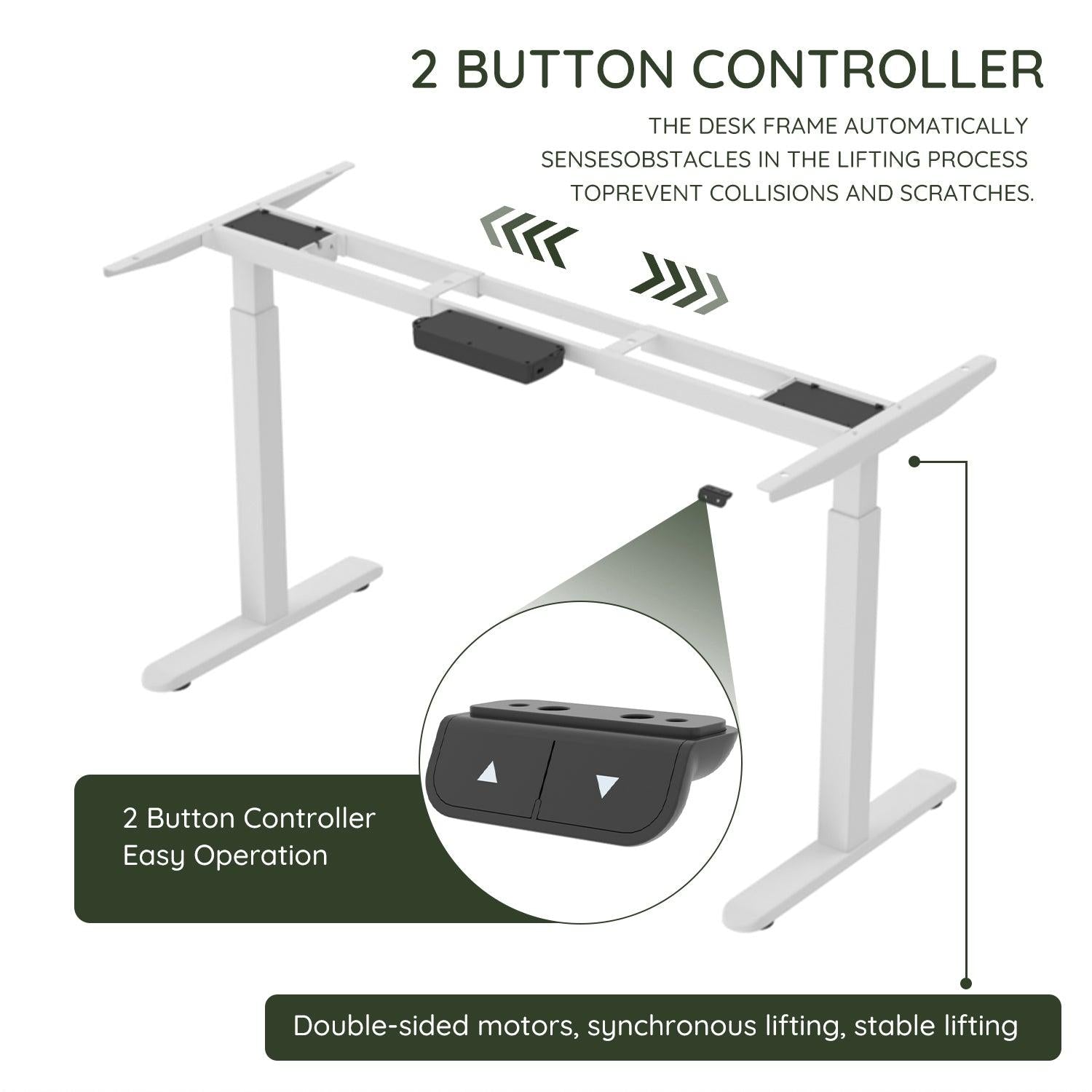 Electric Stand up Desk Frame - ErGear Height Adjustable Table Legs Sit Stand Desk Frame Up to  Ergonomic Standing Desk Base Workstation Frame Only