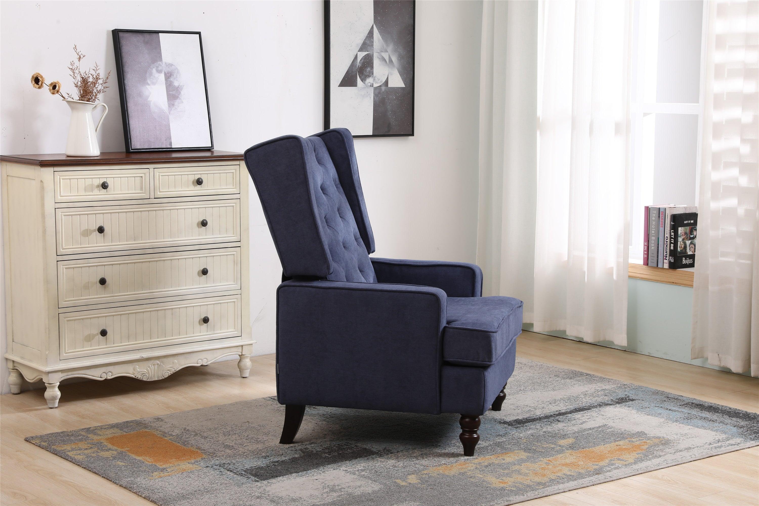 living  room Comfortable  rocking chairAccent chair  Navy  fabric