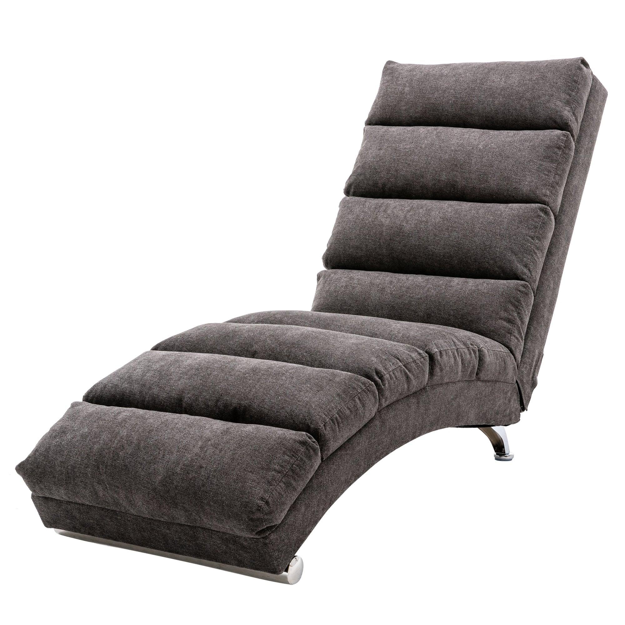 Linen Chaise Lounge Indoor Chair,Modern Long Lounger for Office or Living Room