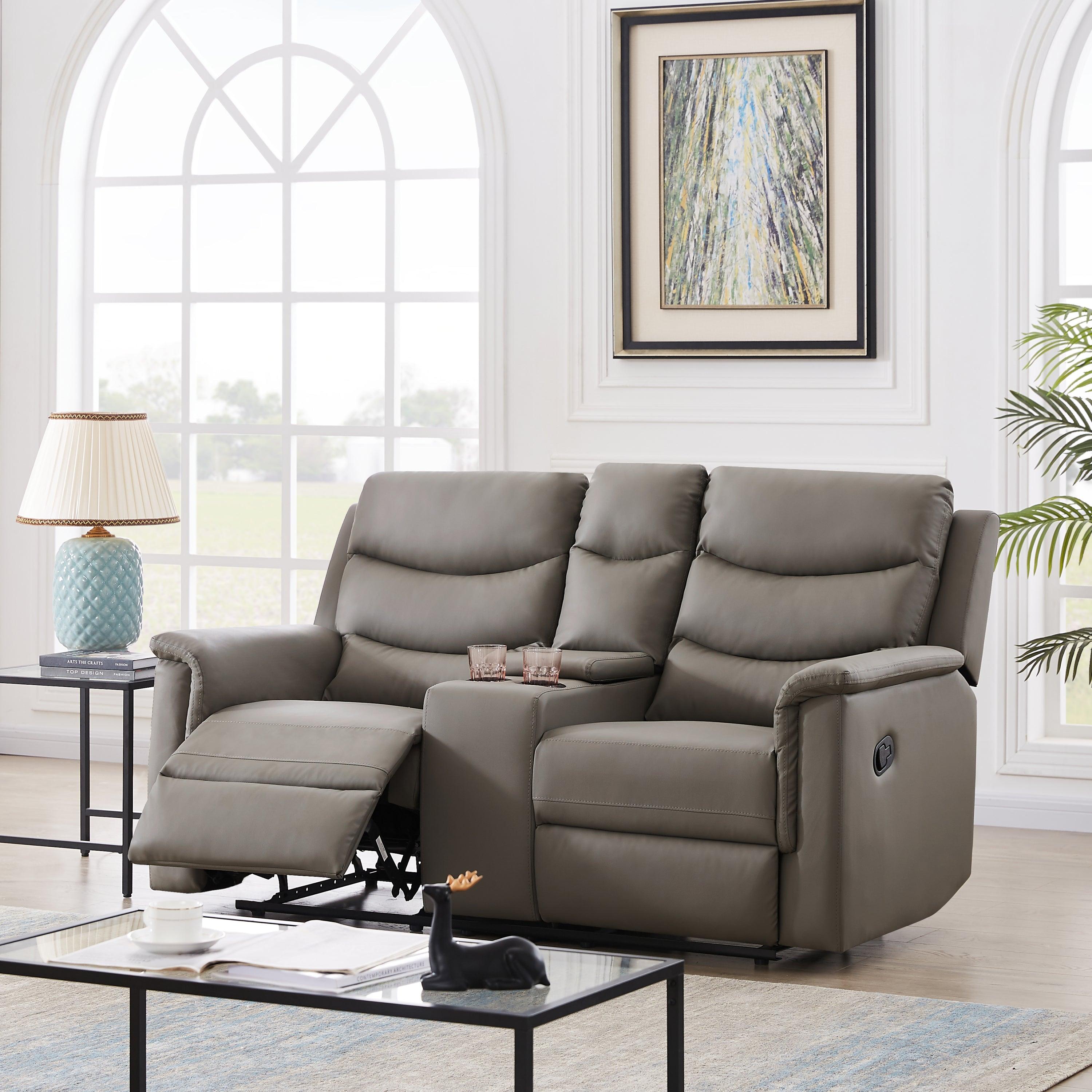 2-SEATER MOTION SOFA GREY PU image