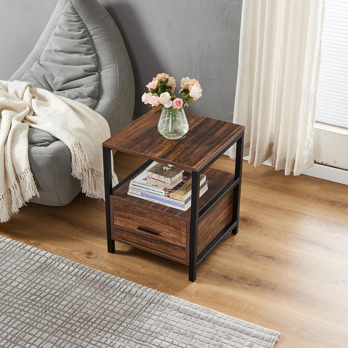 22'' Tall Frame End Table withStorage