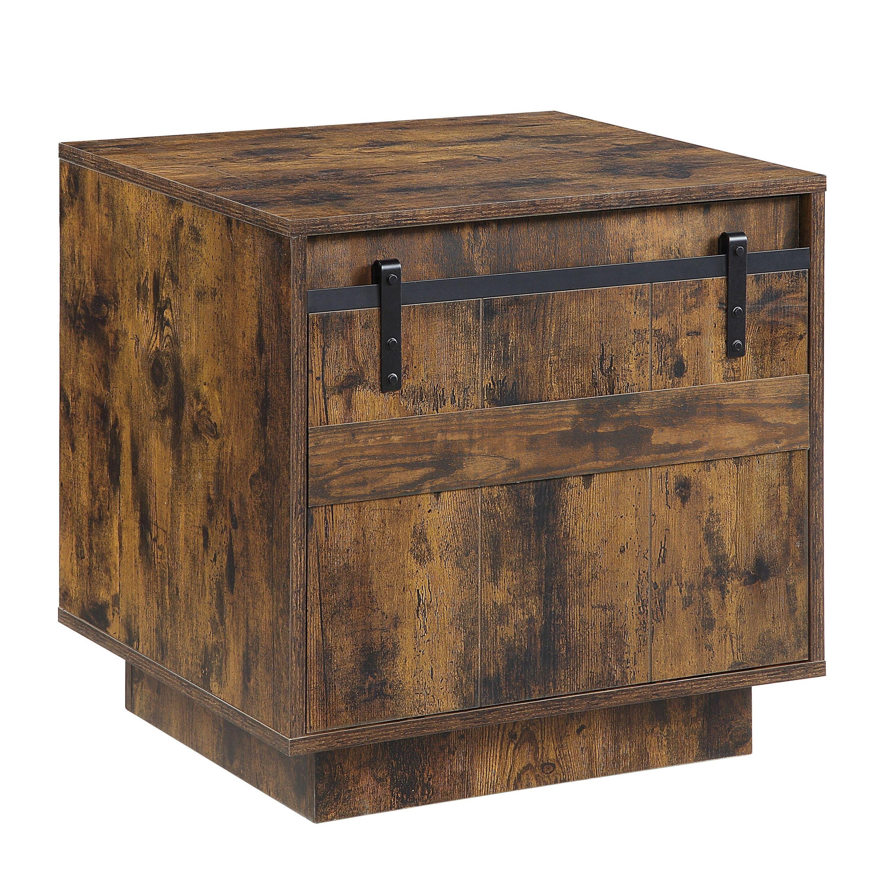 ACME Bellarosa END TABLE Rustic Oak Finish LV01443 image