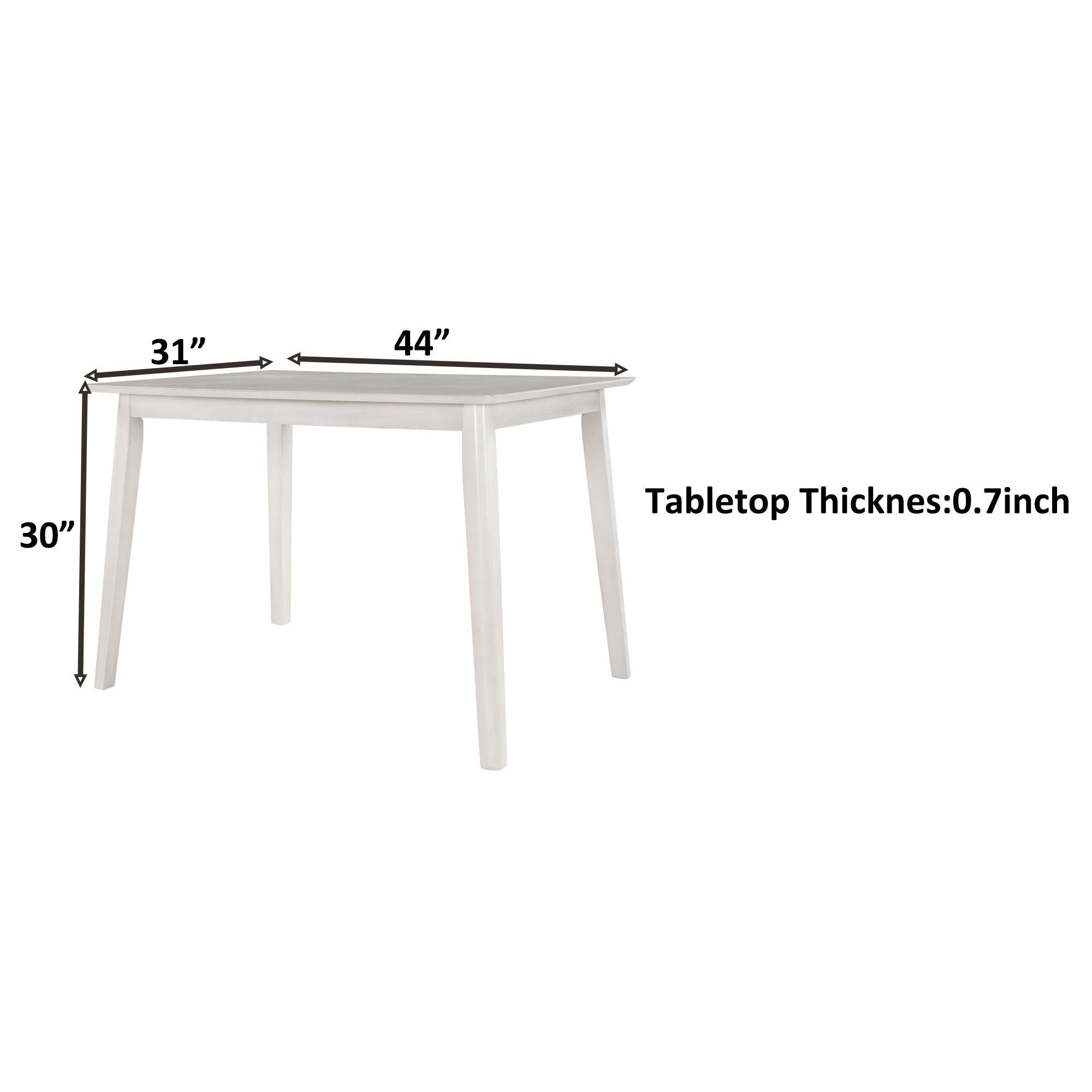 Farmhouse Rustic WoodKitchen Dining Table,Light Grey+White