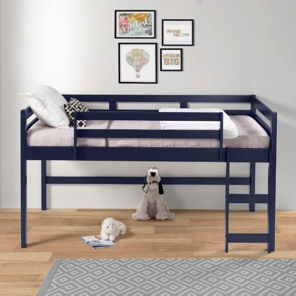 ACME Lara Twin Loft Bed, Navy Blue Finish 38260 image