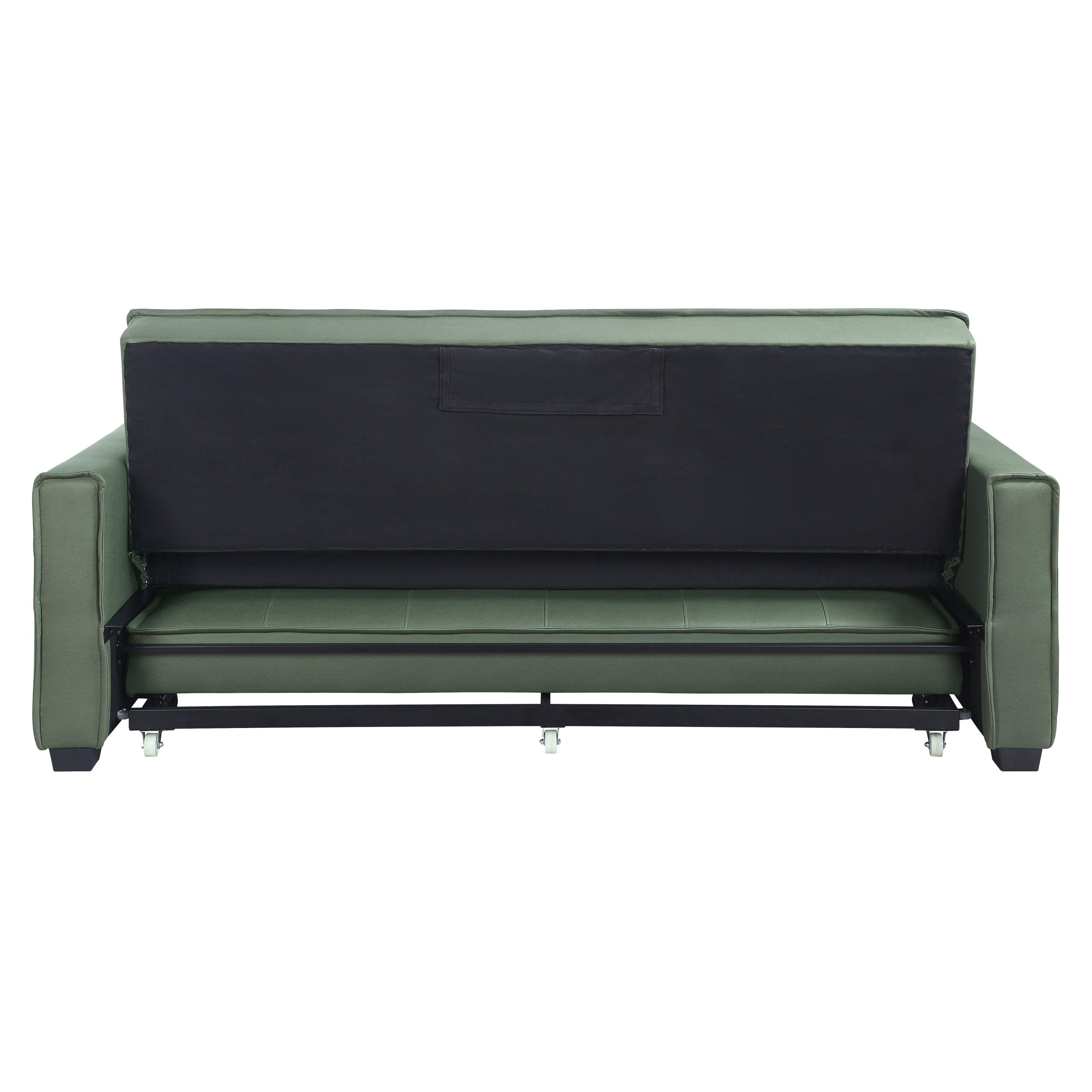 ACME Octavio Adjustable Sofa w/2 Pillows, Green Fabric  LV00824