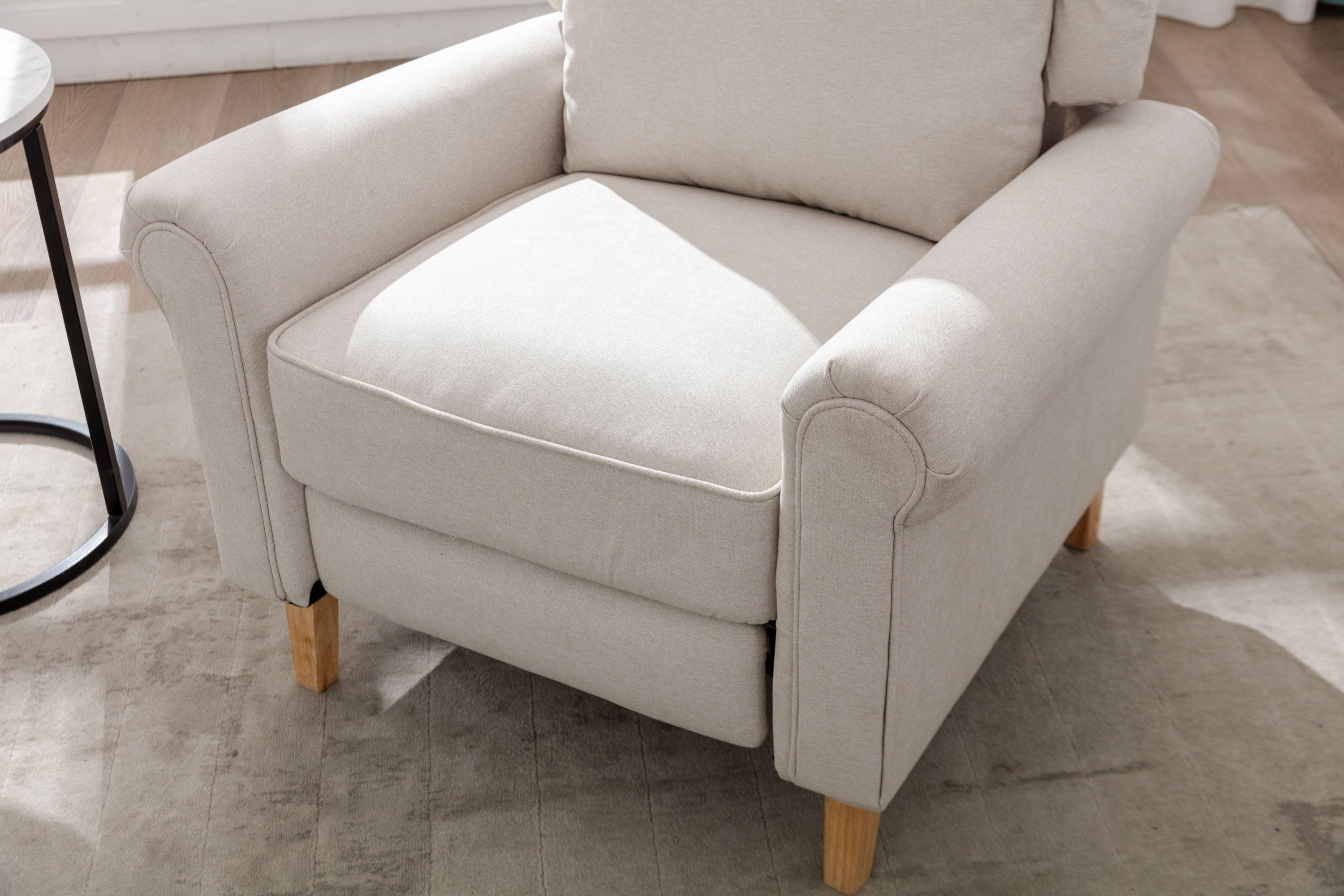 High elastic sponge push-back reclining single sofa chair