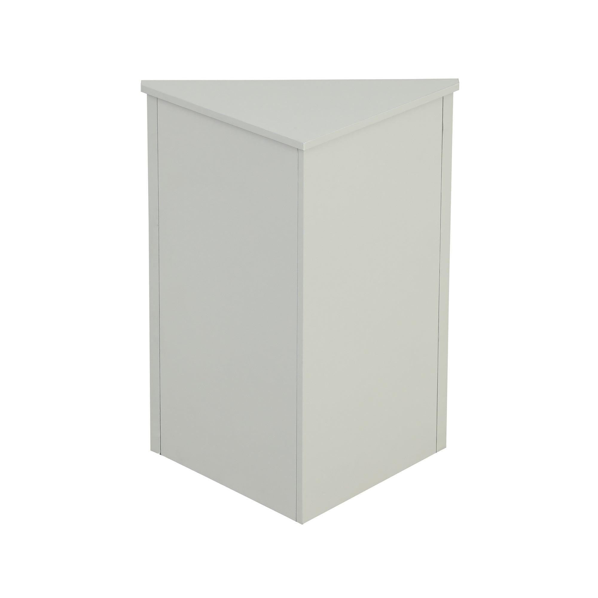 Grey Triangle BathroomStorage Cabinet with Adjustable Shelves, Freestanding Floor Cabinet for Home Kitchen