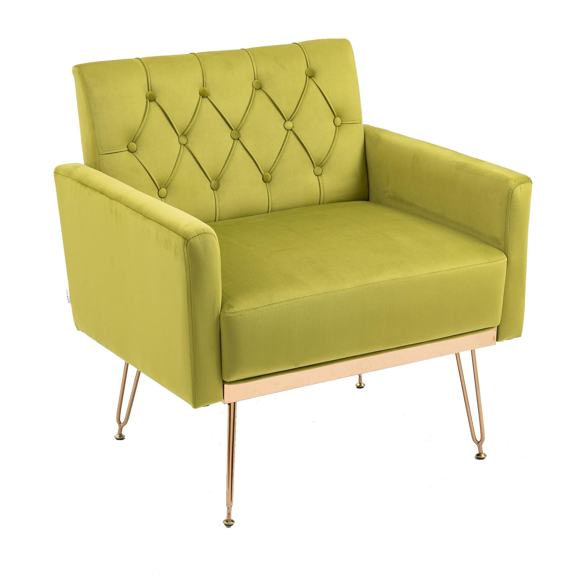 Accent  Chair  ,leisure single sofa  with Rose Golden  feet