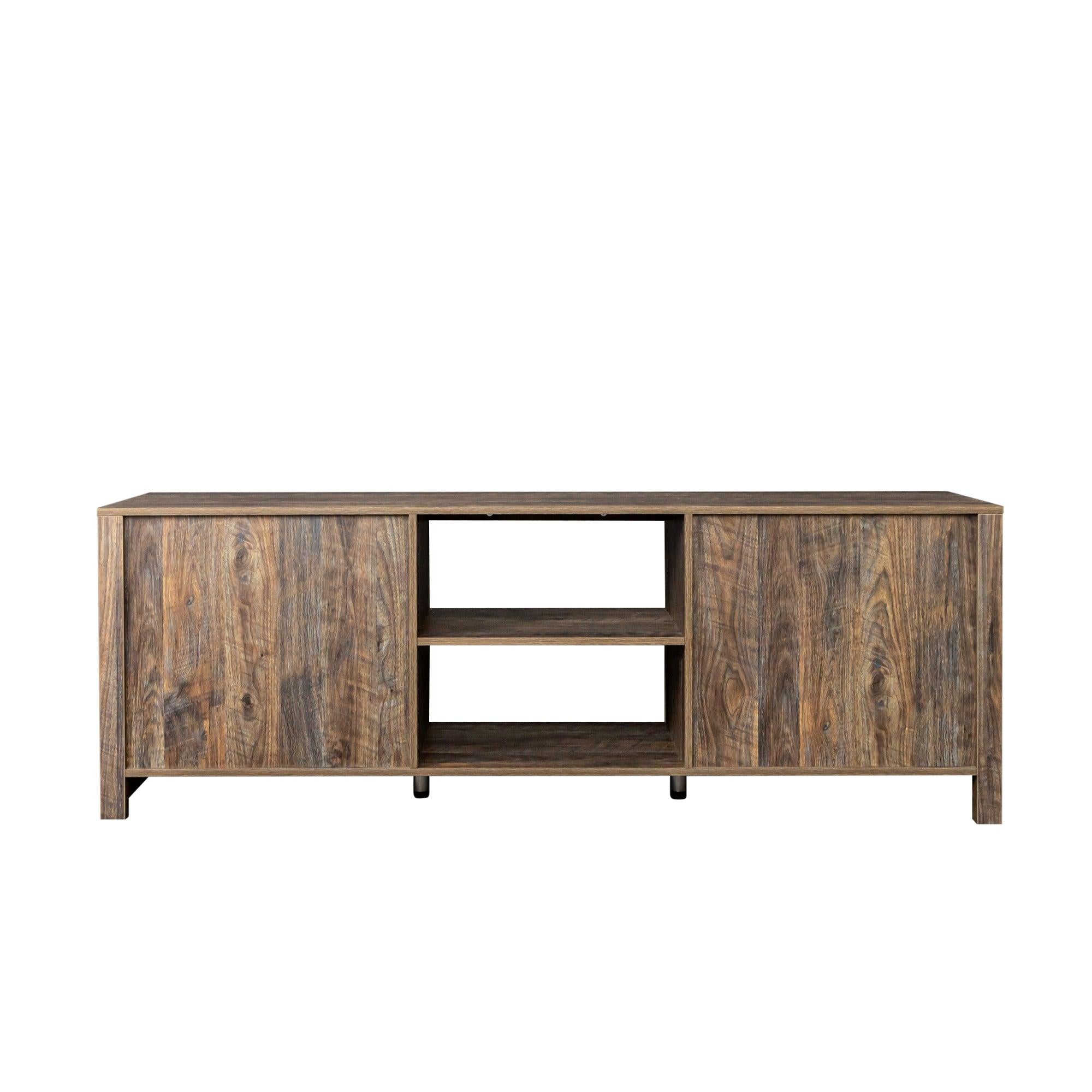 Farmhouse TV Stand,  Wood Entertainment Center Media Console withStorage