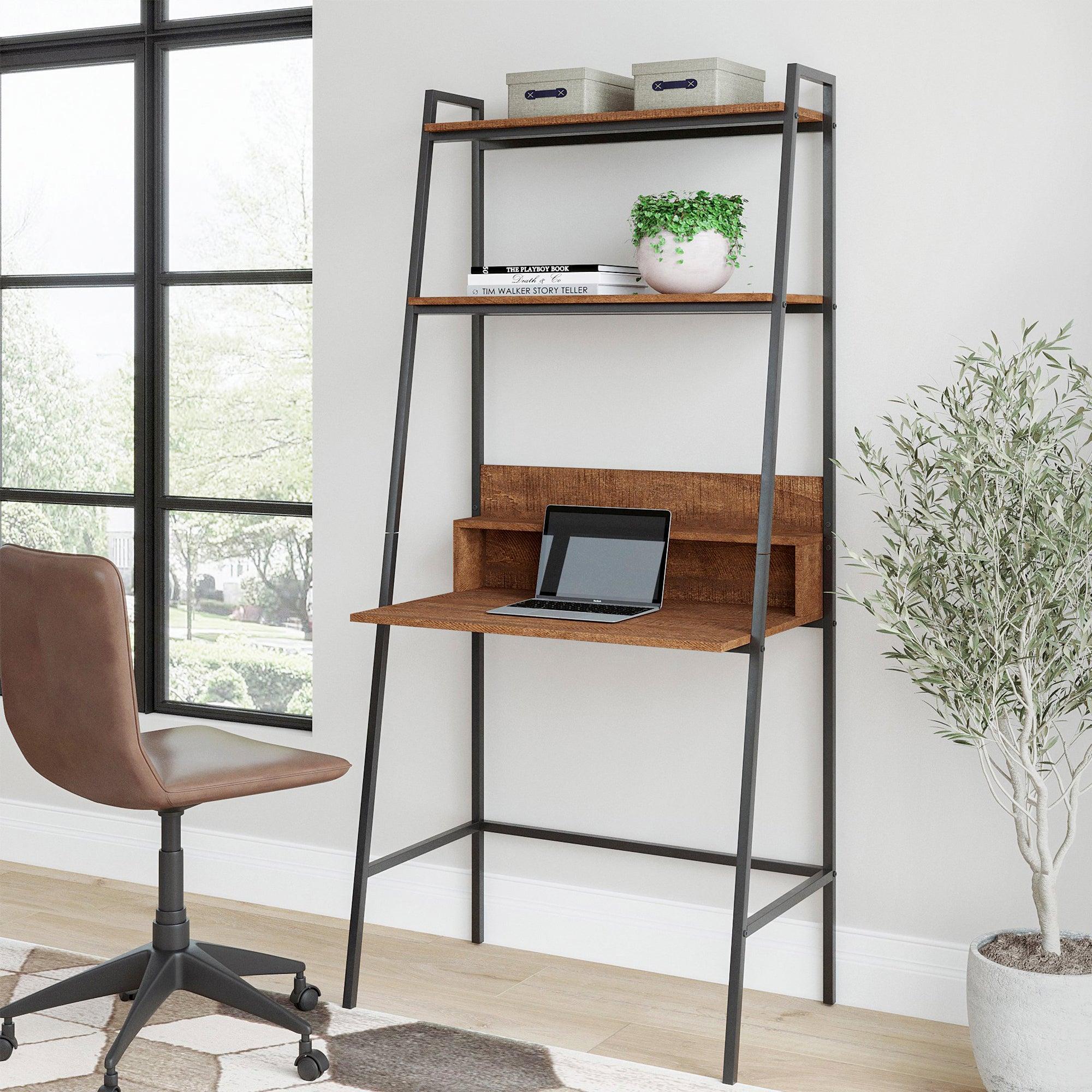 District Indoor Metal 2-Tier Ladder with Desk image