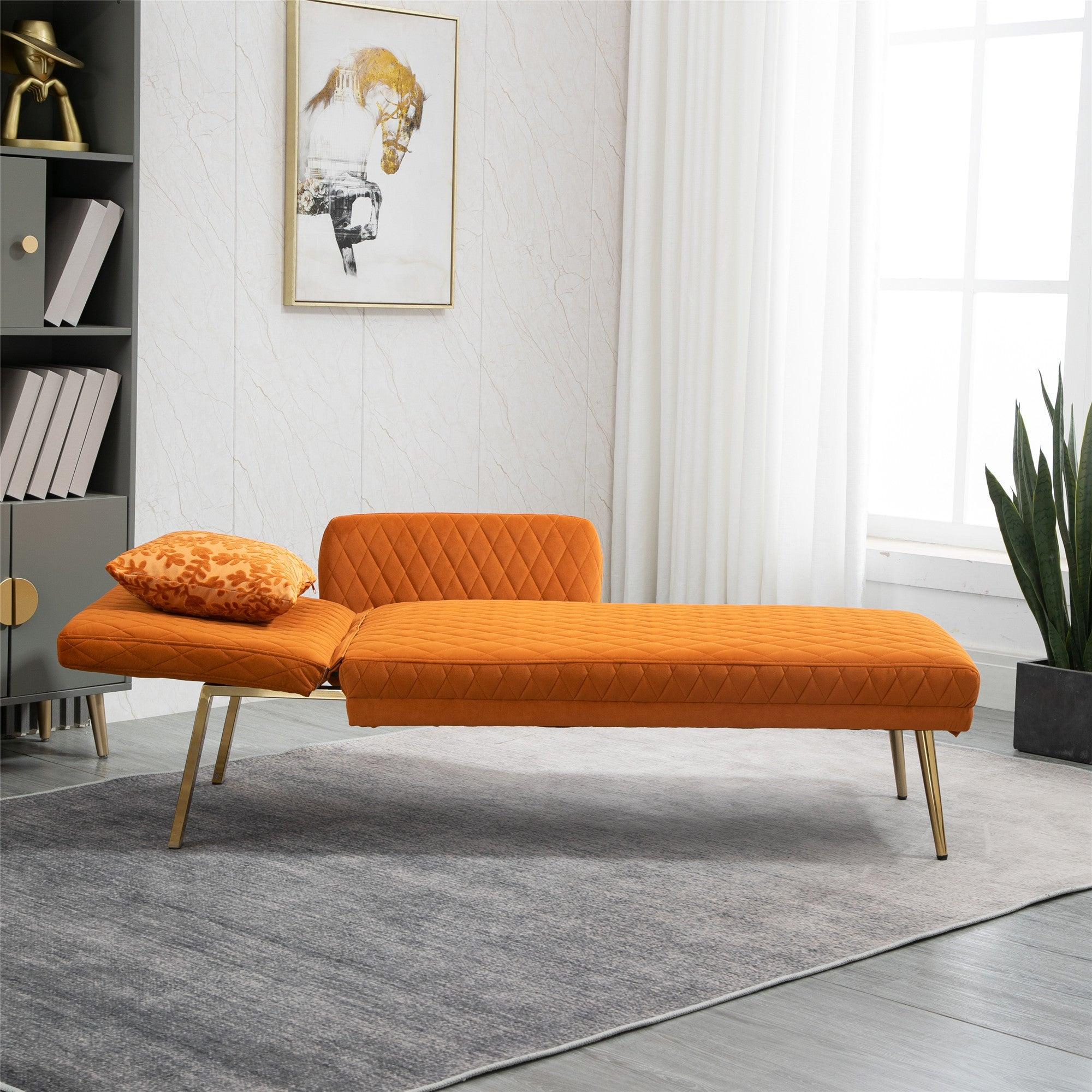 Velvet  Sofa , Accent sofa .loveseat sofa with metal feet