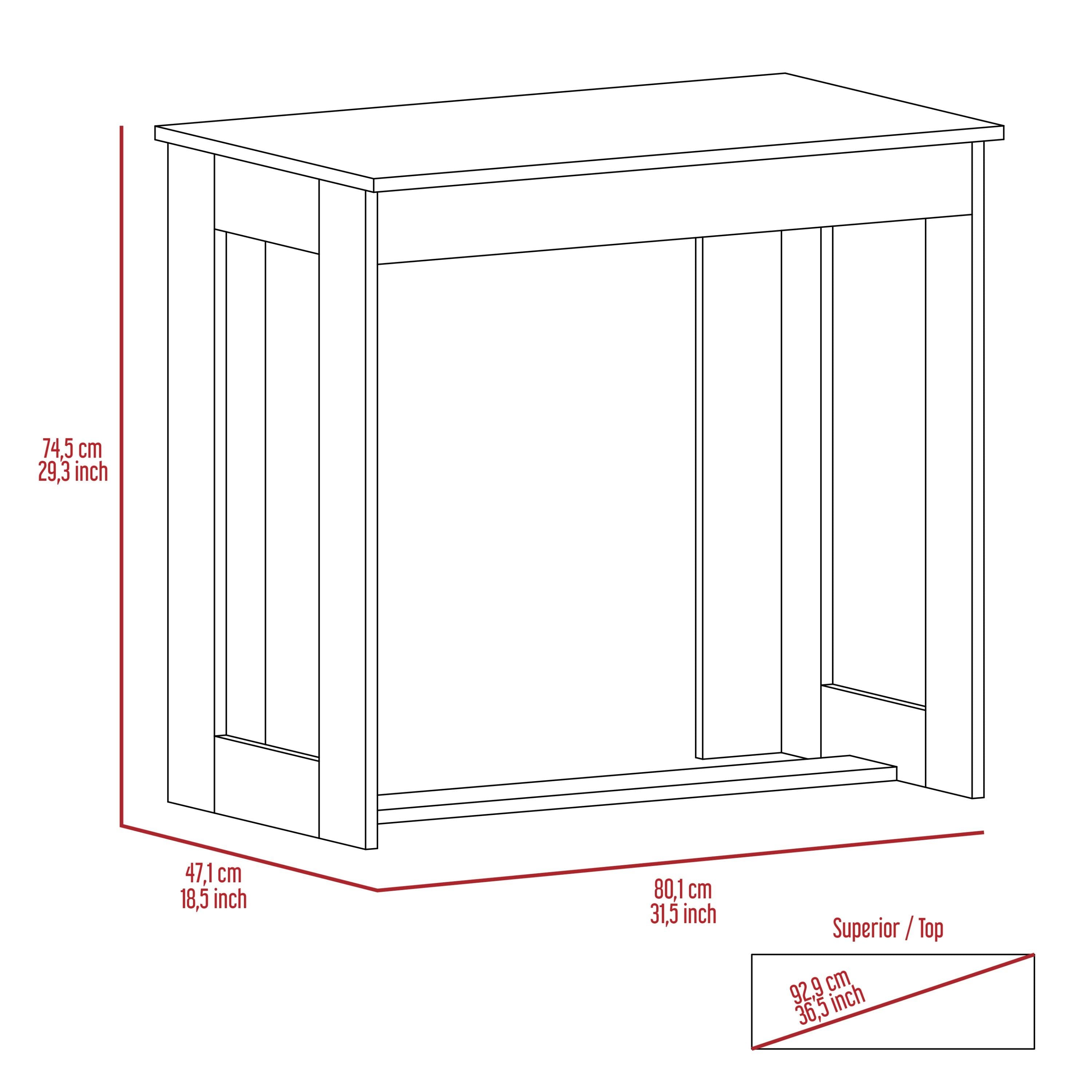 Berwick Rectangle Writing Desk Light Grey