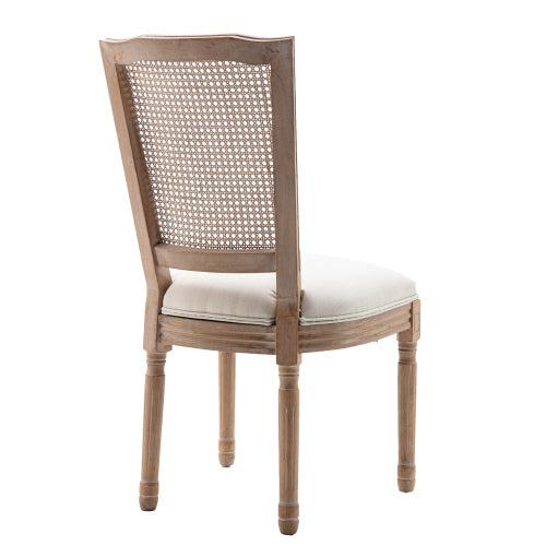 Upholstered Fabrice French Dining Chair,Set of 2,Beige