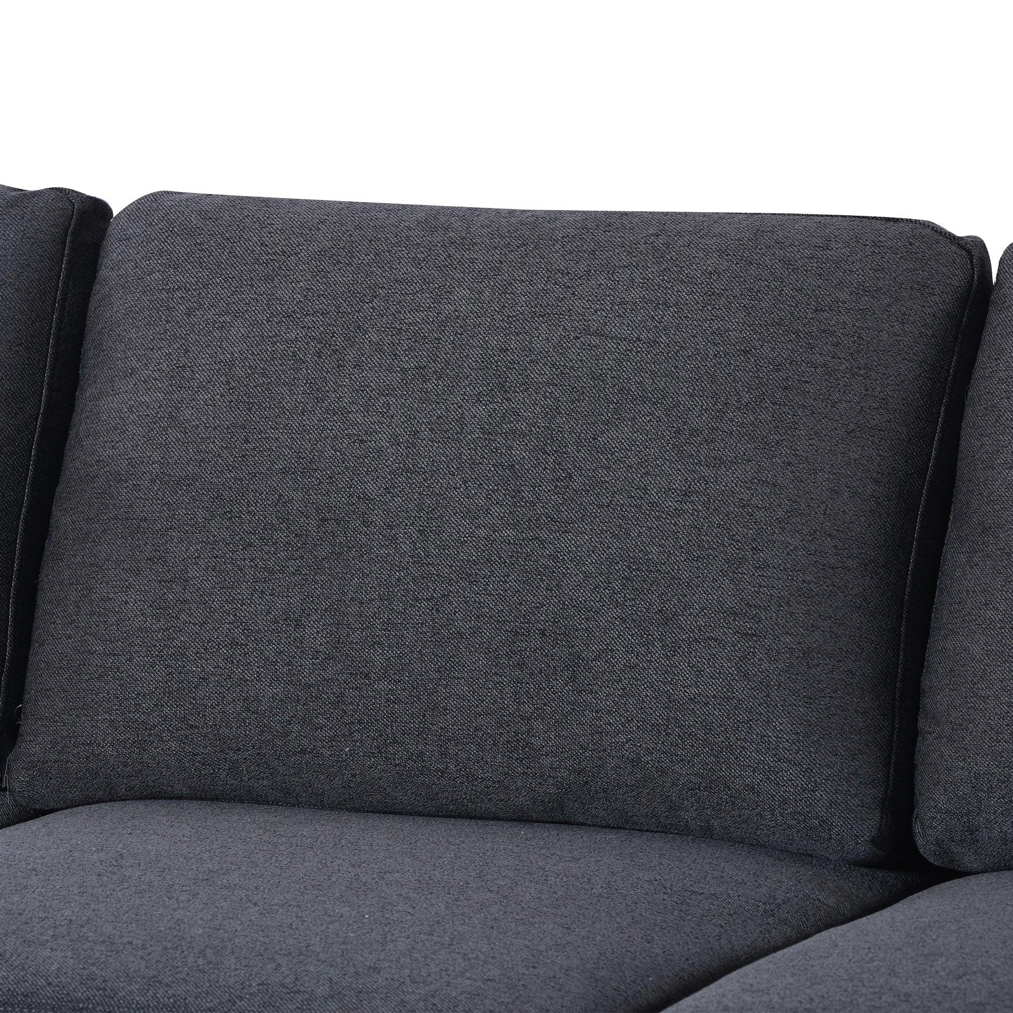 3 Pieces U shaped Sofa with Removable Ottomans