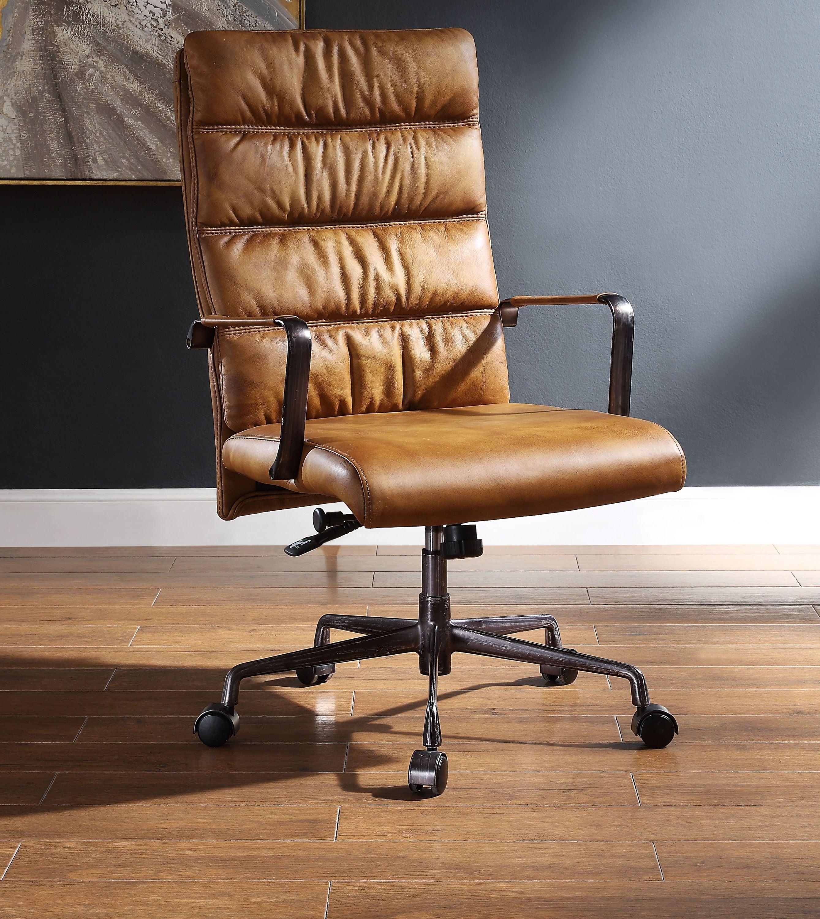 ACME Jairo Office Chair, Sahara Top Grain Leather 92566 image