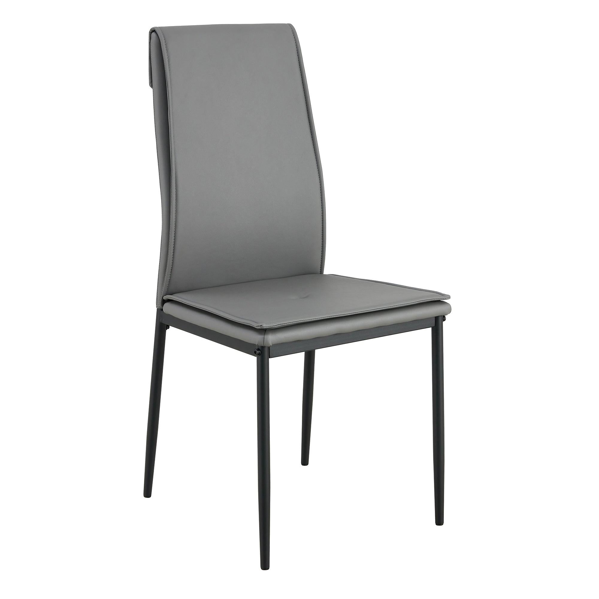 Dining chairs set of 4, GreyModern kitchen chair with metal leg