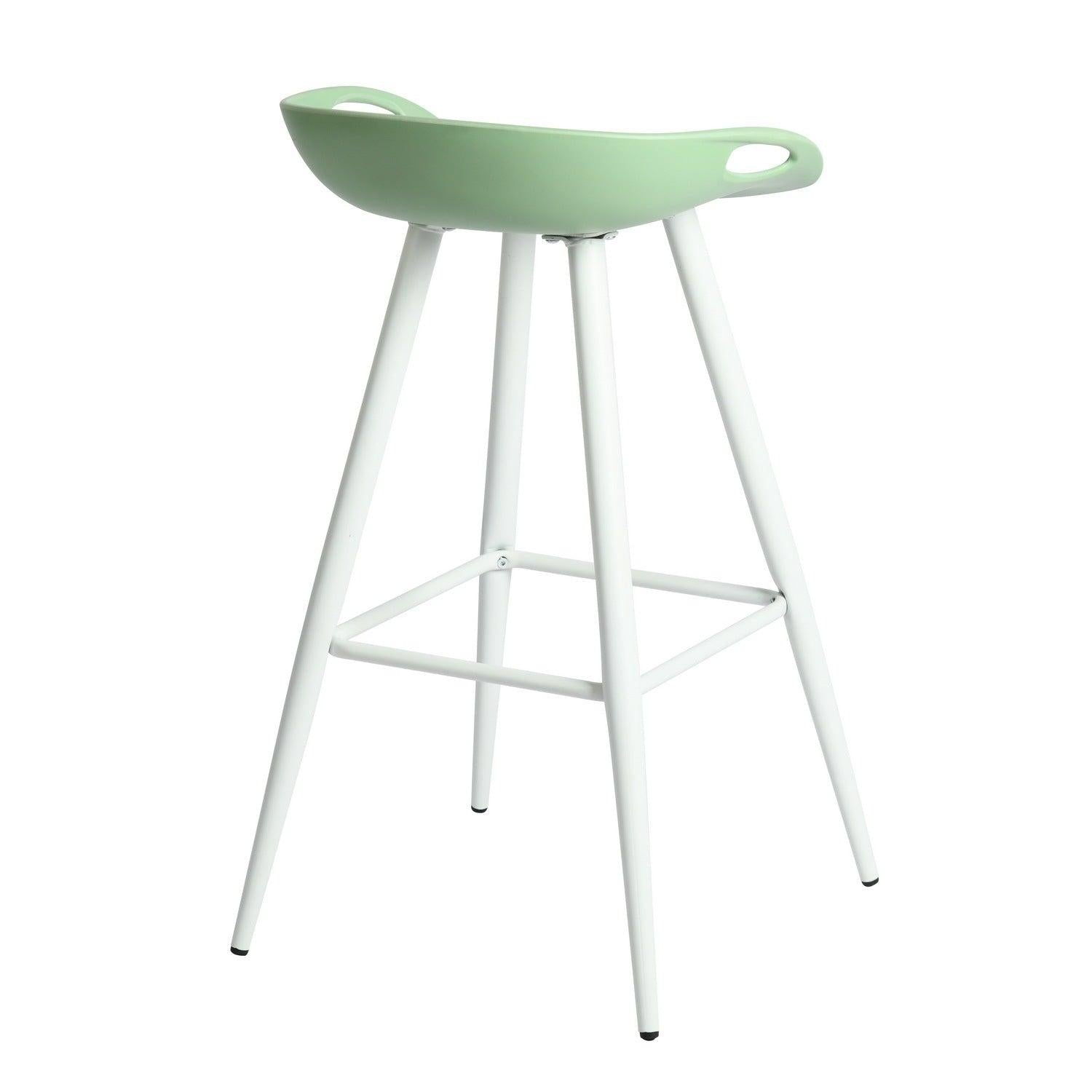 Bak Bar & Counter Stool (Set of 2) - MINT & WHITE