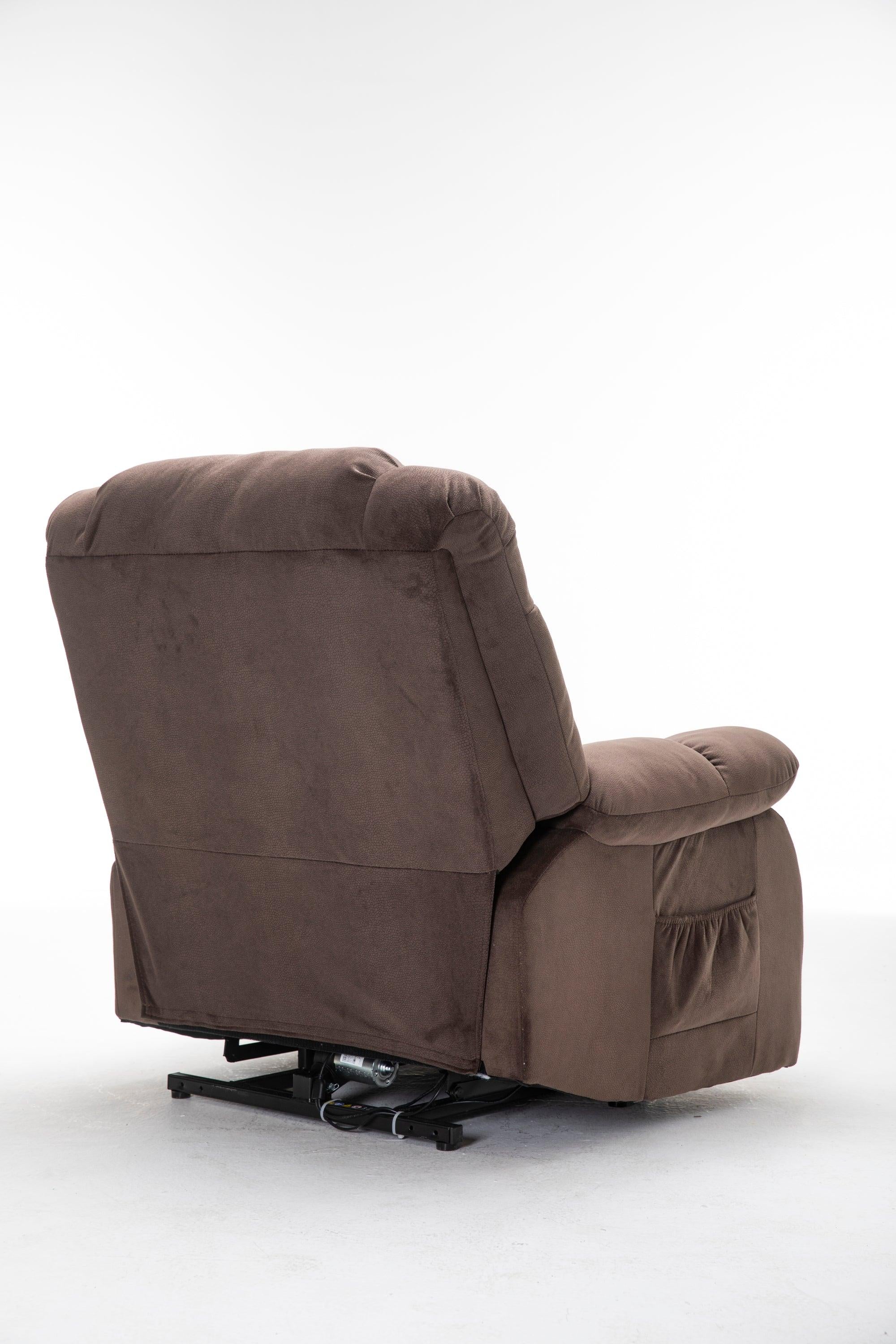 Power Lift Recliner Chair for Elderly- Heavy Duty and Safety Motion Reclining Mechanism-Fabric Sofa Living Room Chair