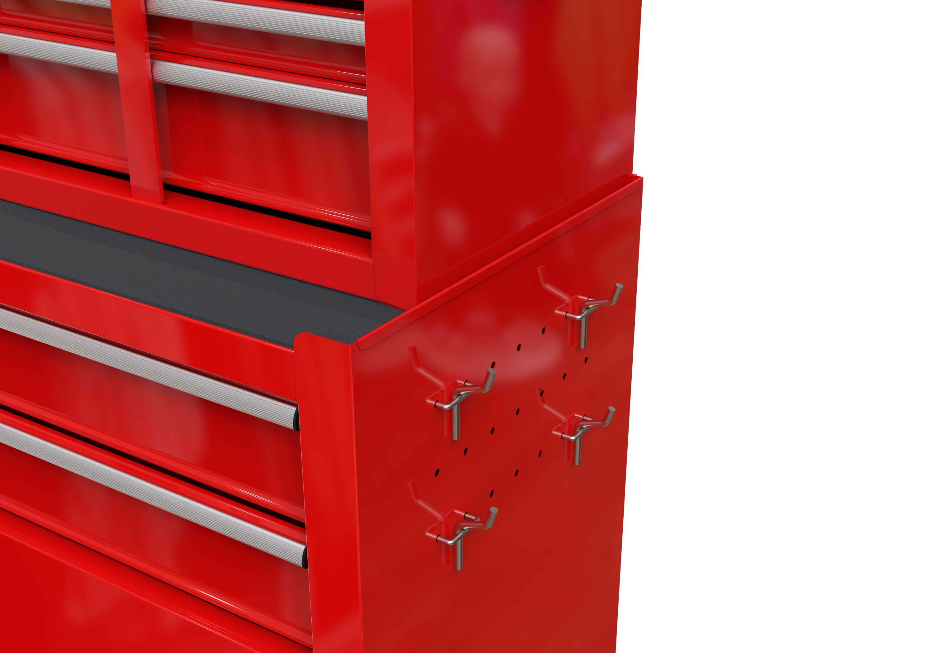 High Capacity Rolling Tool Chest with Wheels and Drawers, 8-Drawer ToolStorage Cabinet--RED