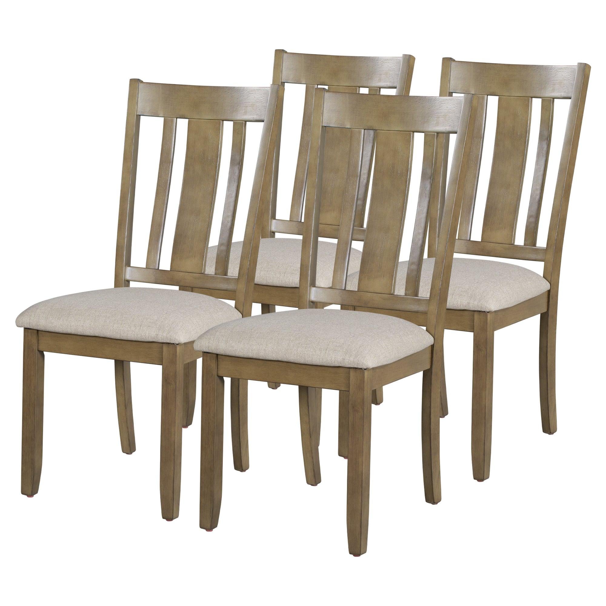 7-Piece Dining Room Set - 72" Industrial Style Rectangular Table with Chain Bracket and 6 Dining Chairs (Natural Walnut)